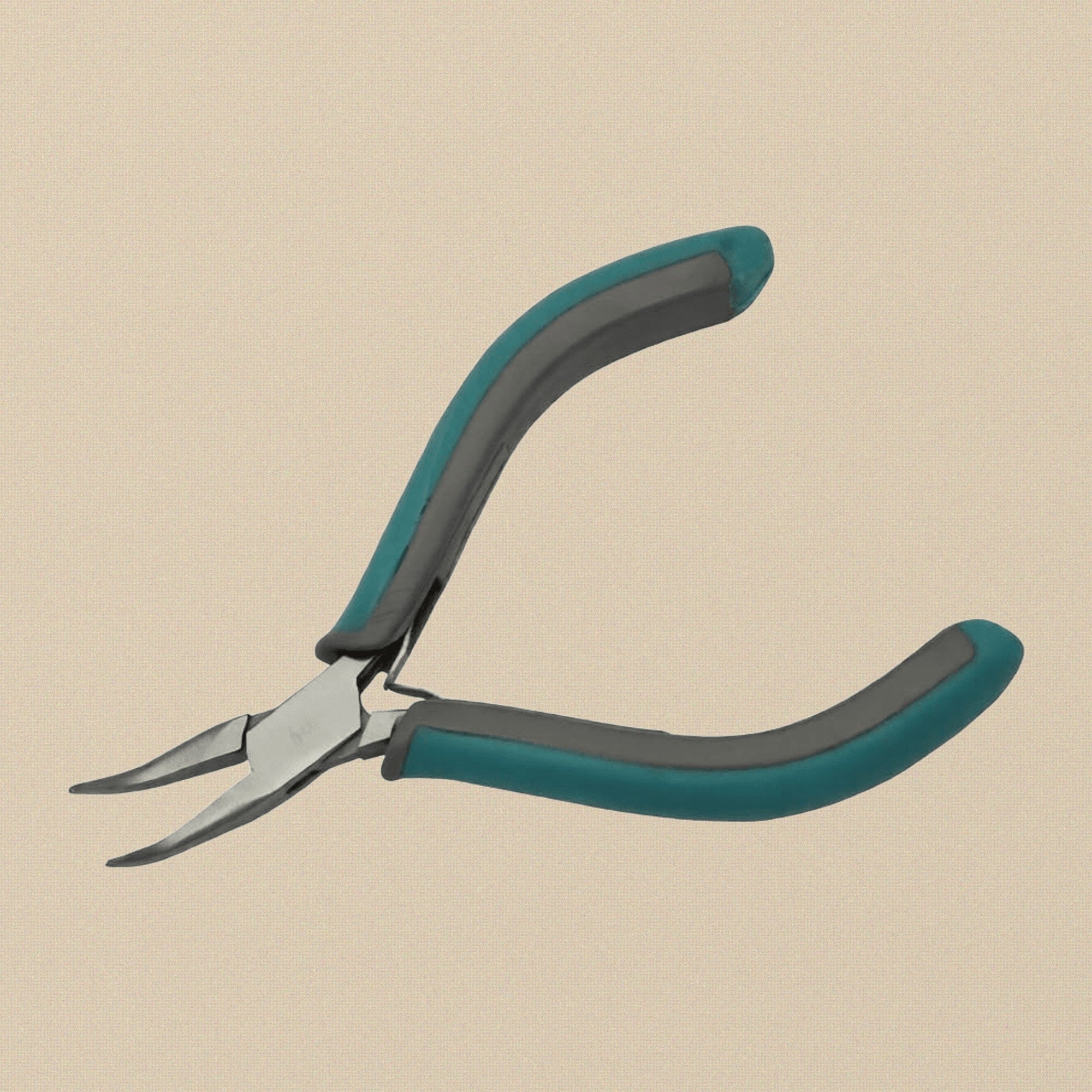 Bent Chain Nose Pliers, 4.75 Inch, Stainless Steel, Slim Ergonomic Two Toned Grips, Phthalate Free, Jewellers Hobby Tool | Jewellery Making Tools | Toolsmith Ltd UK