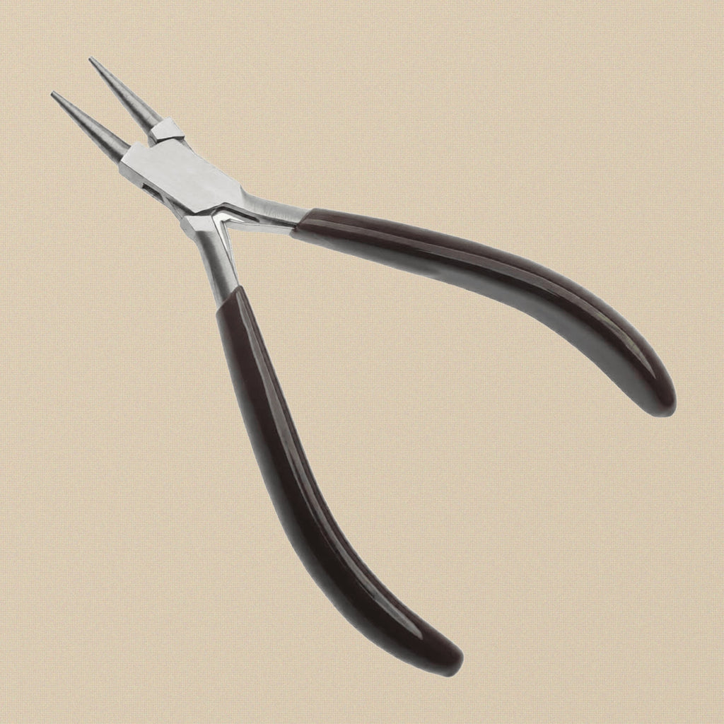 Ergonomic Comfort Round Nose Pliers, 5.5 Inch, Stainless Steel with PVC Grips for Jewellery Crafts Making and Hobby | Jewellery Making Tools | Toolsmith Ltd UK