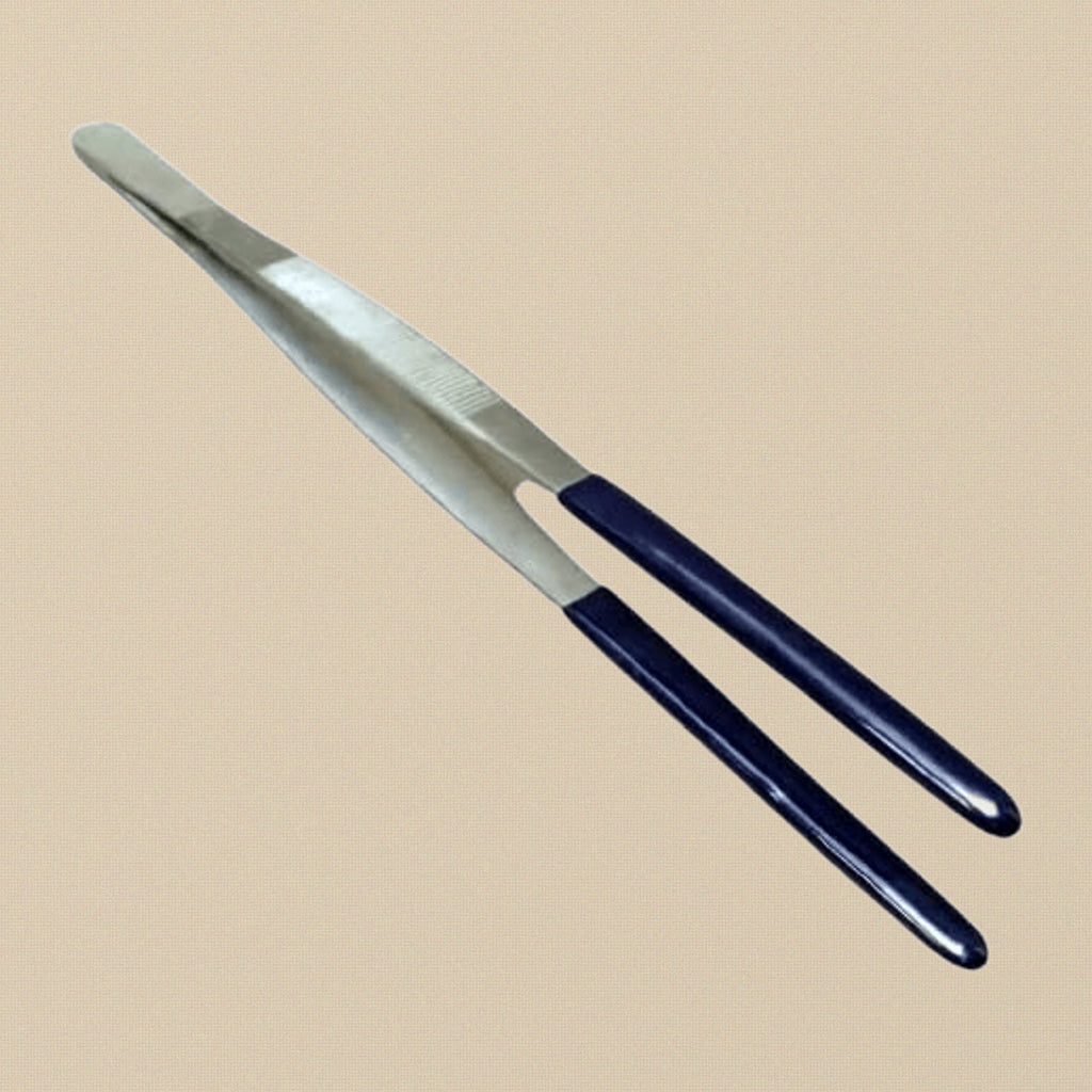 Professional 8-Inch Heavy Duty Tweezers with PVC Coated Tips, Stainless Steel, for Steam and Ultrasonic Cleaning | Jewellery Making Tools | Toolsmith Ltd UK