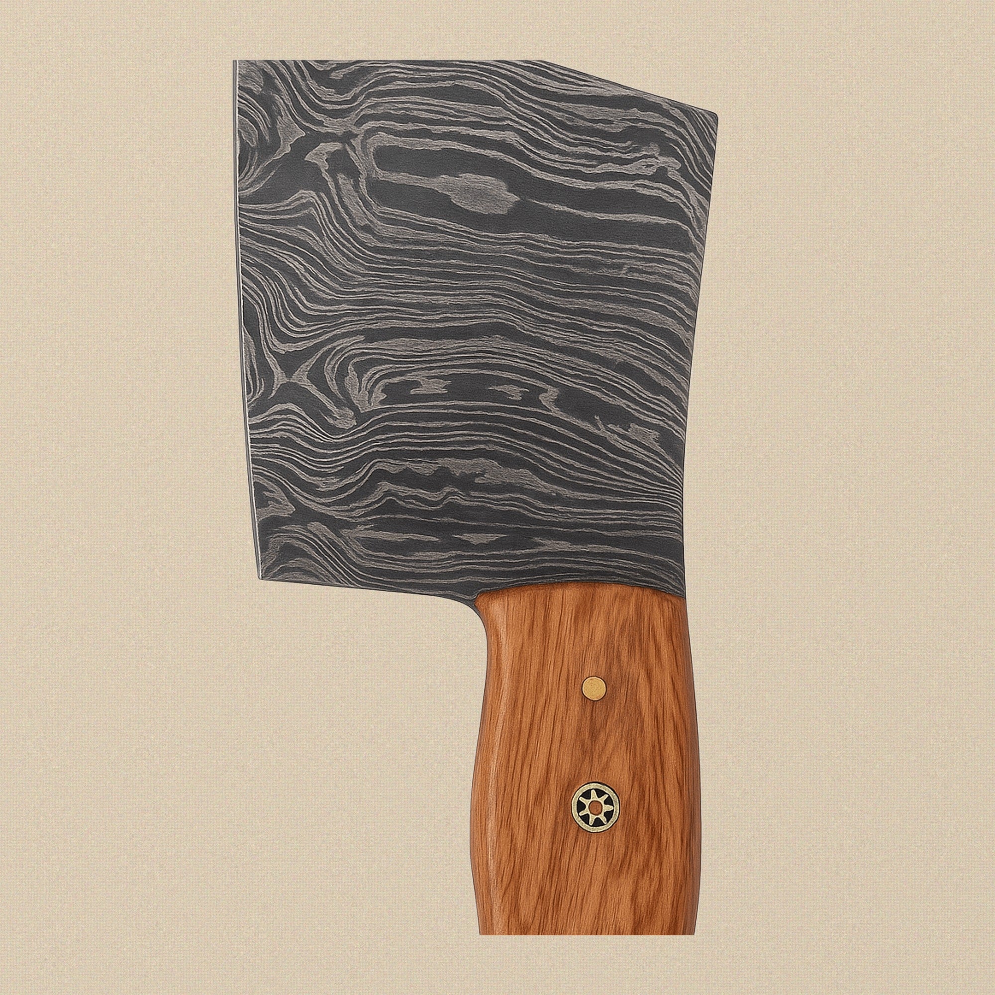 8-inch Damascus Steel Hatchet with Exotic Wood Handle and Leather Sheath | Hatchet | Toolsmith Ltd UK