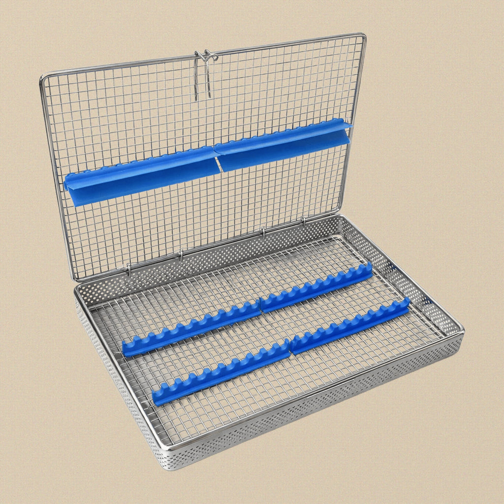 Stainless Steel Sterilisation Cassette for 20 Instruments, 275 x 185 mm | Dental Instruments | Toolsmith Ltd UK