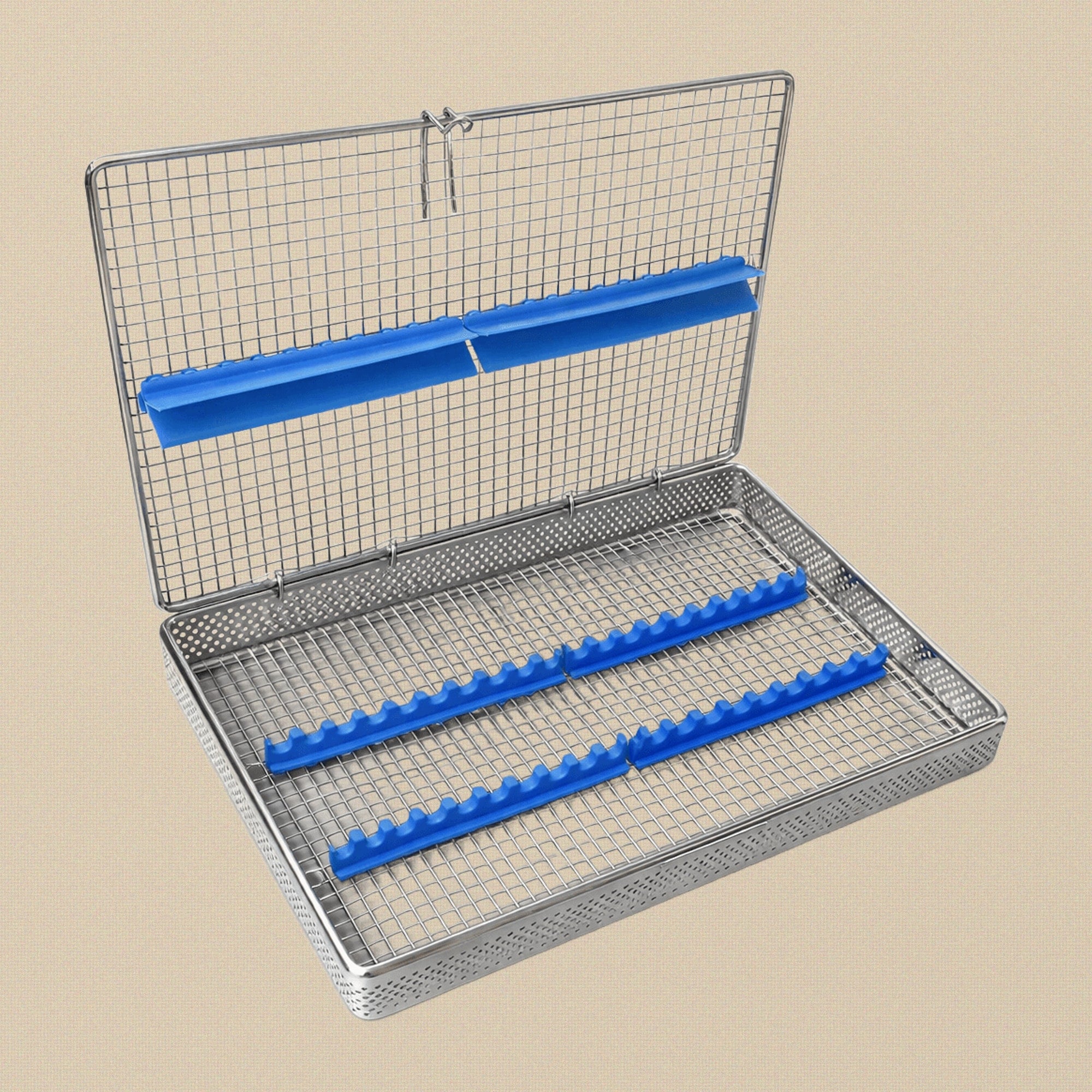 Stainless Steel Sterilisation Cassette for 20 Instruments, 275 x 185 mm | Dental Instruments | Toolsmith Ltd UK