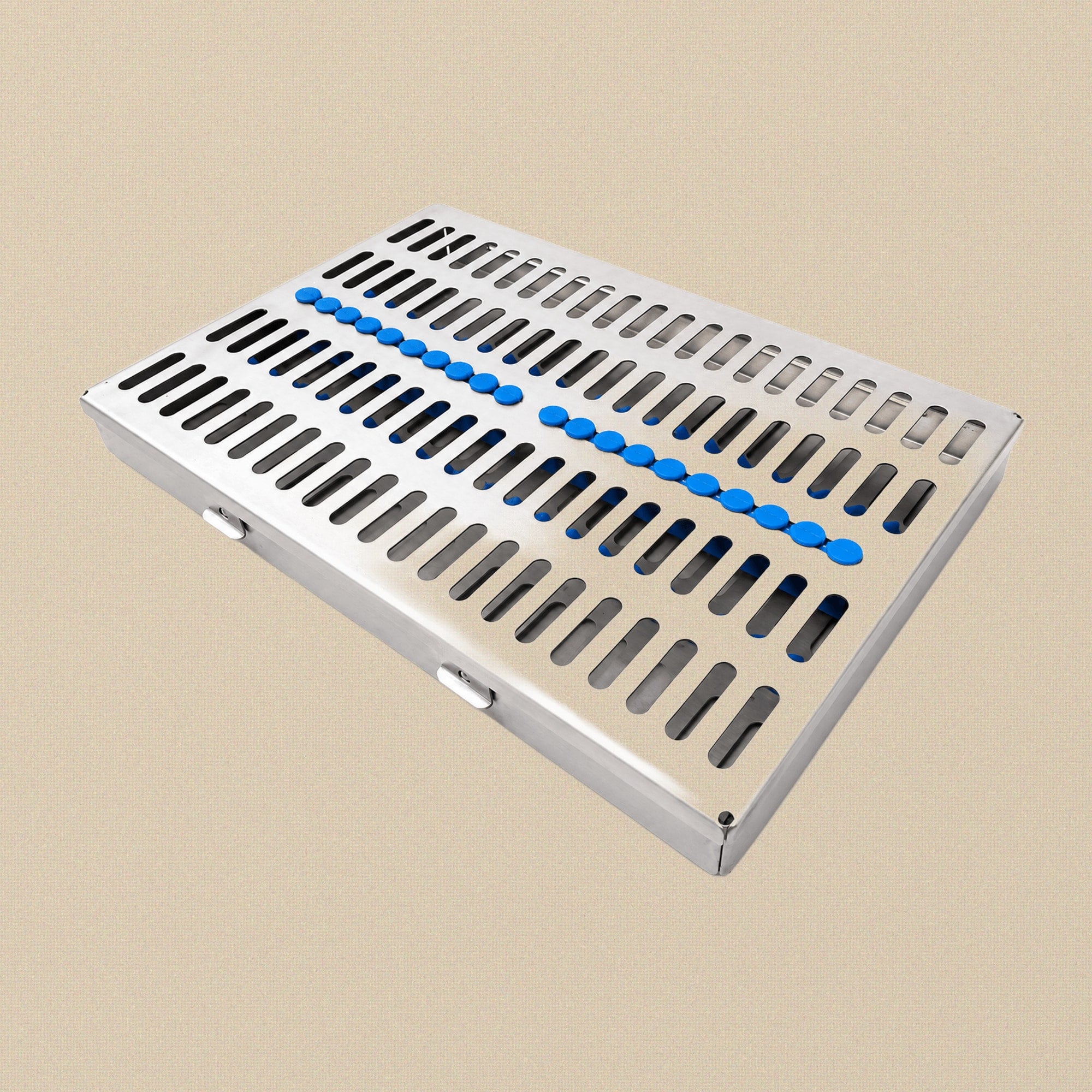 Stainless Steel Sterilisation Cassette for 20 Dental Instruments, 280 x 185 mm | Dental Instruments | Toolsmith Ltd UK