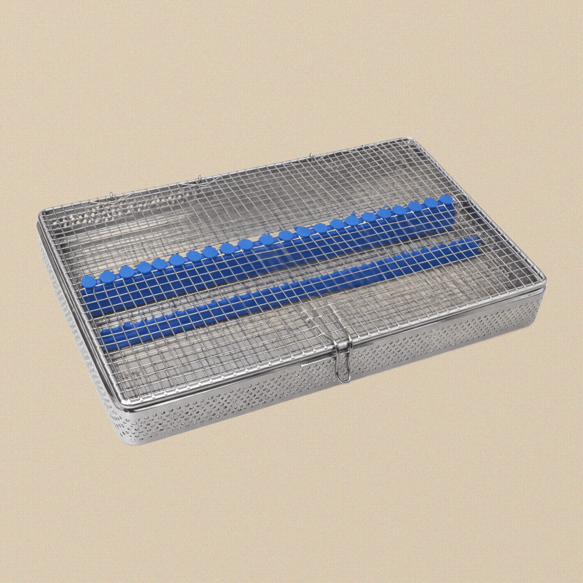 Stainless Steel Sterilisation Cassette for 20 Instruments, 275 x 185 mm | Dental Instruments | Toolsmith Ltd UK