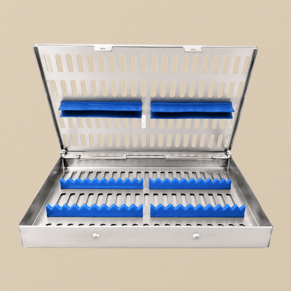 Stainless Steel Sterilisation Cassette for 20 Dental Instruments, 280 x 185 mm | Dental Instruments | Toolsmith Ltd UK