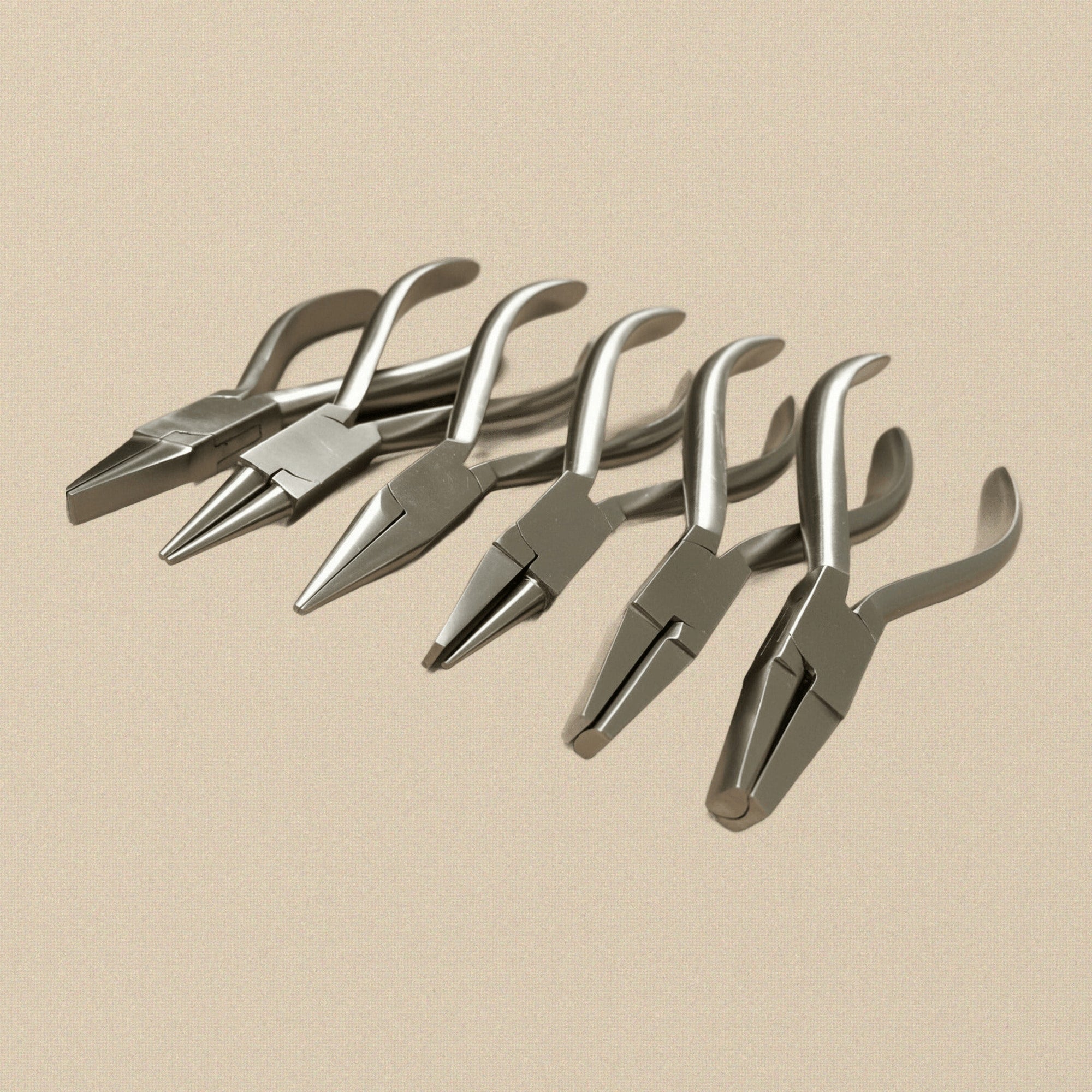 Six-Piece Stainless Steel Pliers Set for Jewellery, Dental & Orthodontic Work, 14 cm Box-Joint | Pliers Set | Toolsmith Ltd UK