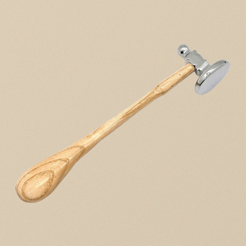 Premium Chasing Hammer with Bowed Face, 45mm Dome Head, 1.75" Diameter, Wood Handle, for Jewellery Making | Jewellery Making Tools | Toolsmith Ltd UK