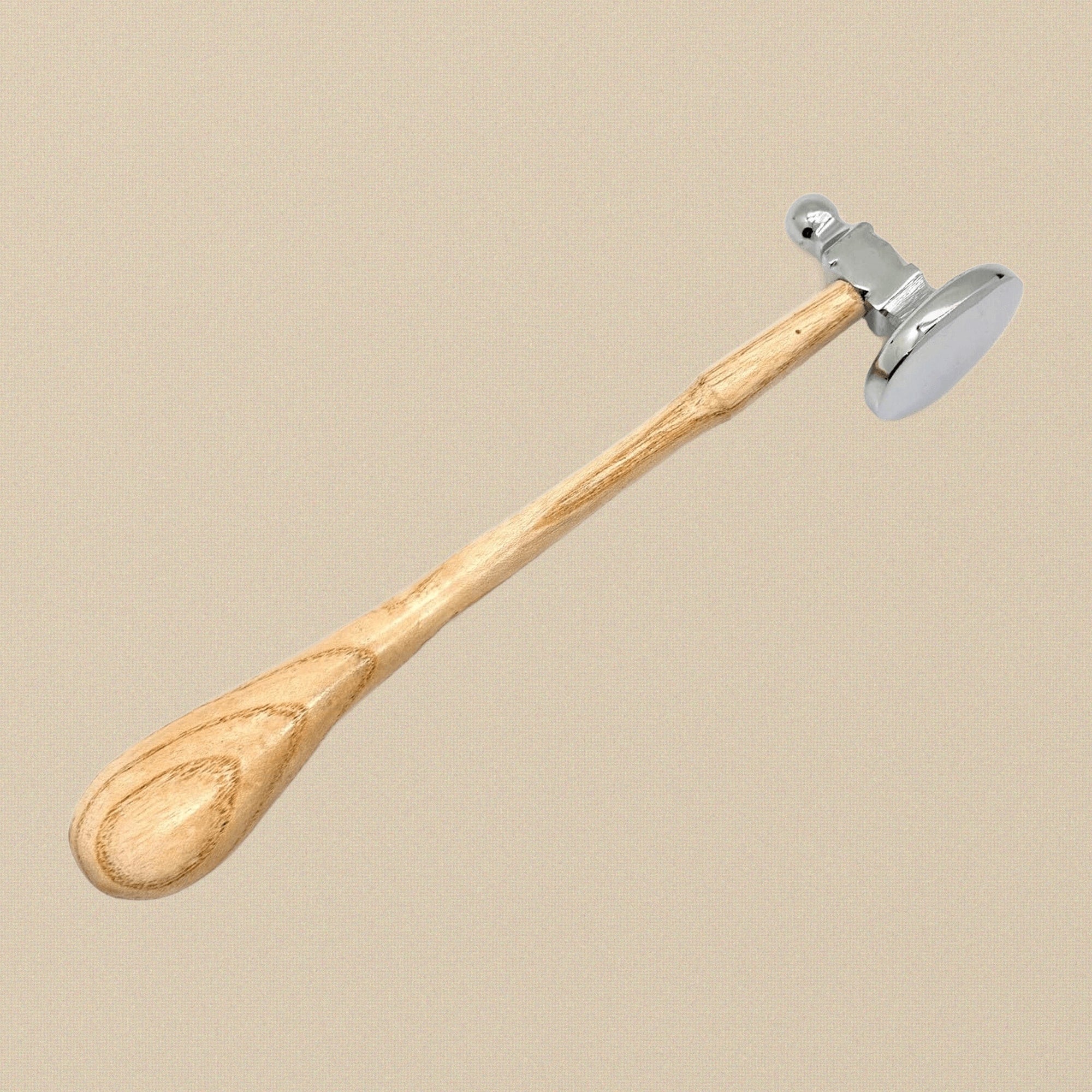 Premium Chasing Hammer with Bowed Face, 45mm Dome Head, 1.75" Diameter, Wood Handle, for Jewellery Making | Jewellery Making Tools | Toolsmith Ltd UK