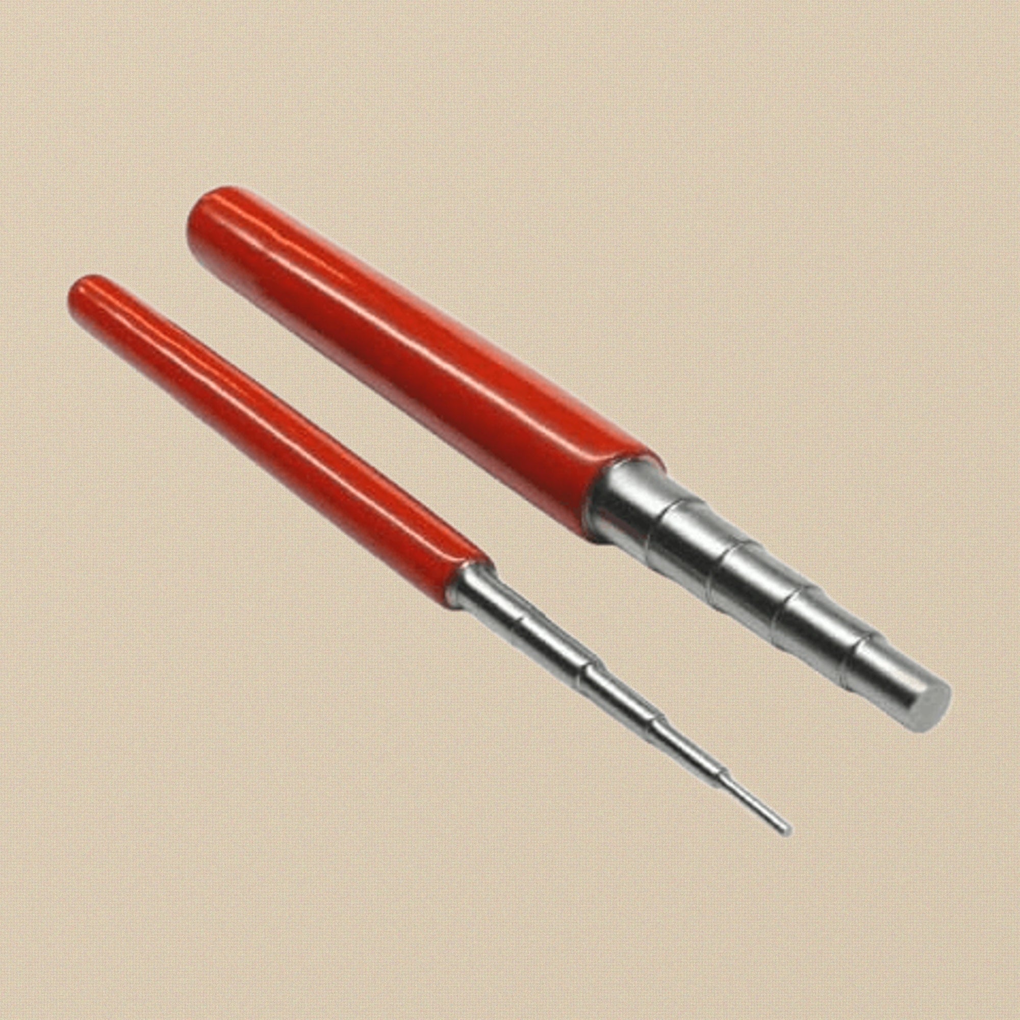 Wire Wrapping Steel Mandrels Set, Bead Working Tools, Jump Ring Making, Red Handle, 2-Piece | Jewellery Making Tools | Toolsmith Ltd UK