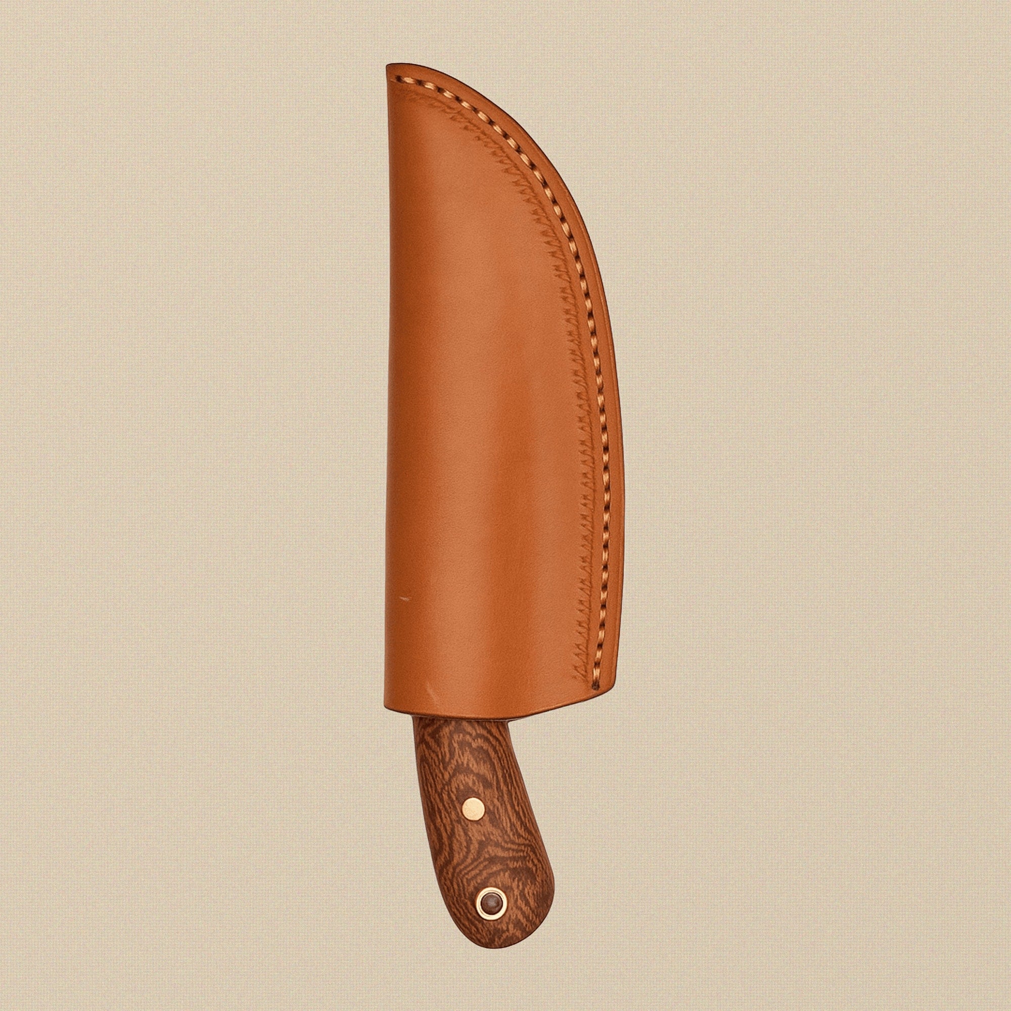 Damascus Steel Skinner Knife (8.6-inch) with Wood Handle and Leather Sheath | Knife | Toolsmith Ltd UK