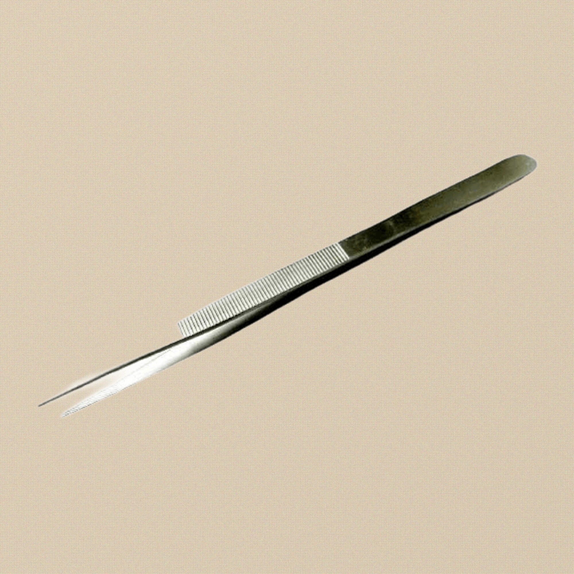 Stainless Steel Precision Tweezers, 16.5 cm, Medium Point, Serrated Jaws, for Jewellery, Diamond, Gemstone and Bead Pick Up Repair | Jewellery Making Tools | Toolsmith Ltd UK