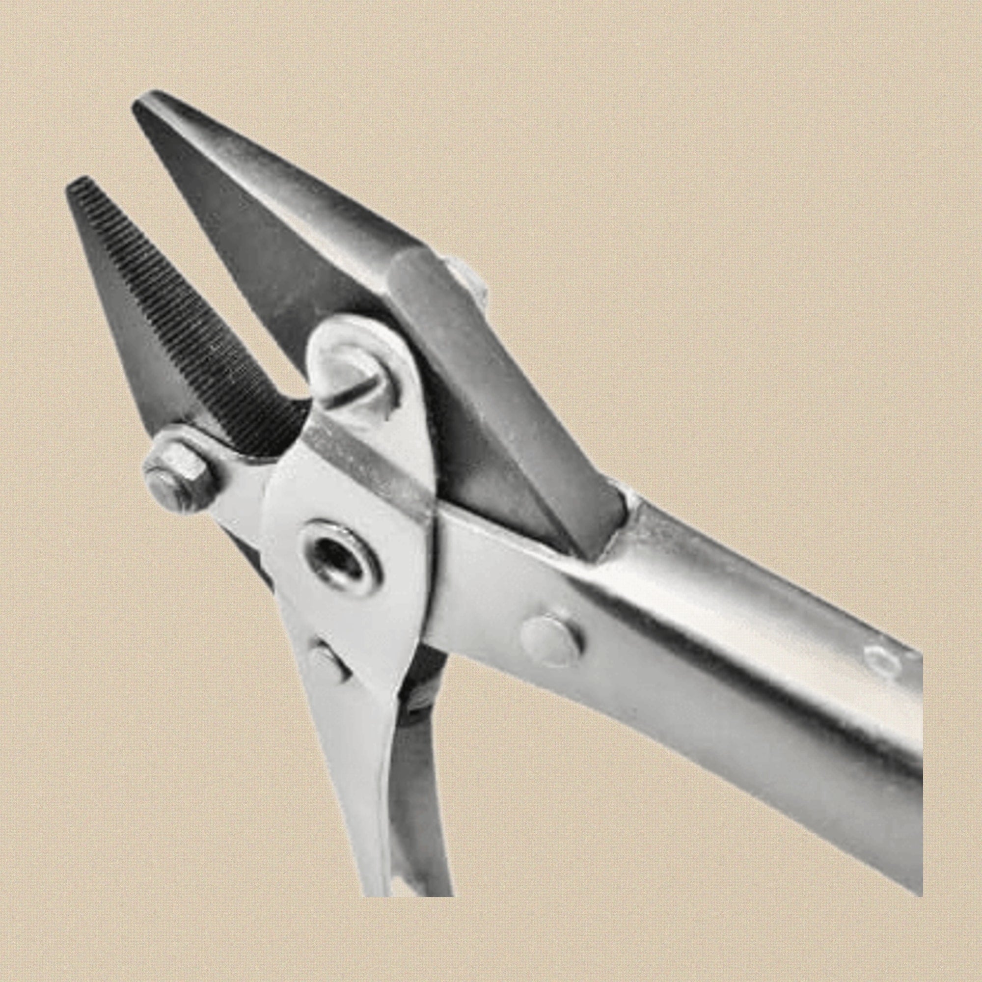 Parallel Action Chain Nose Pliers with Serrated Jaws, Carbon Steel, 140mm, Silver, for Jewellery Crafts Wire Work | Jewellery Making Tools | Toolsmith Ltd UK