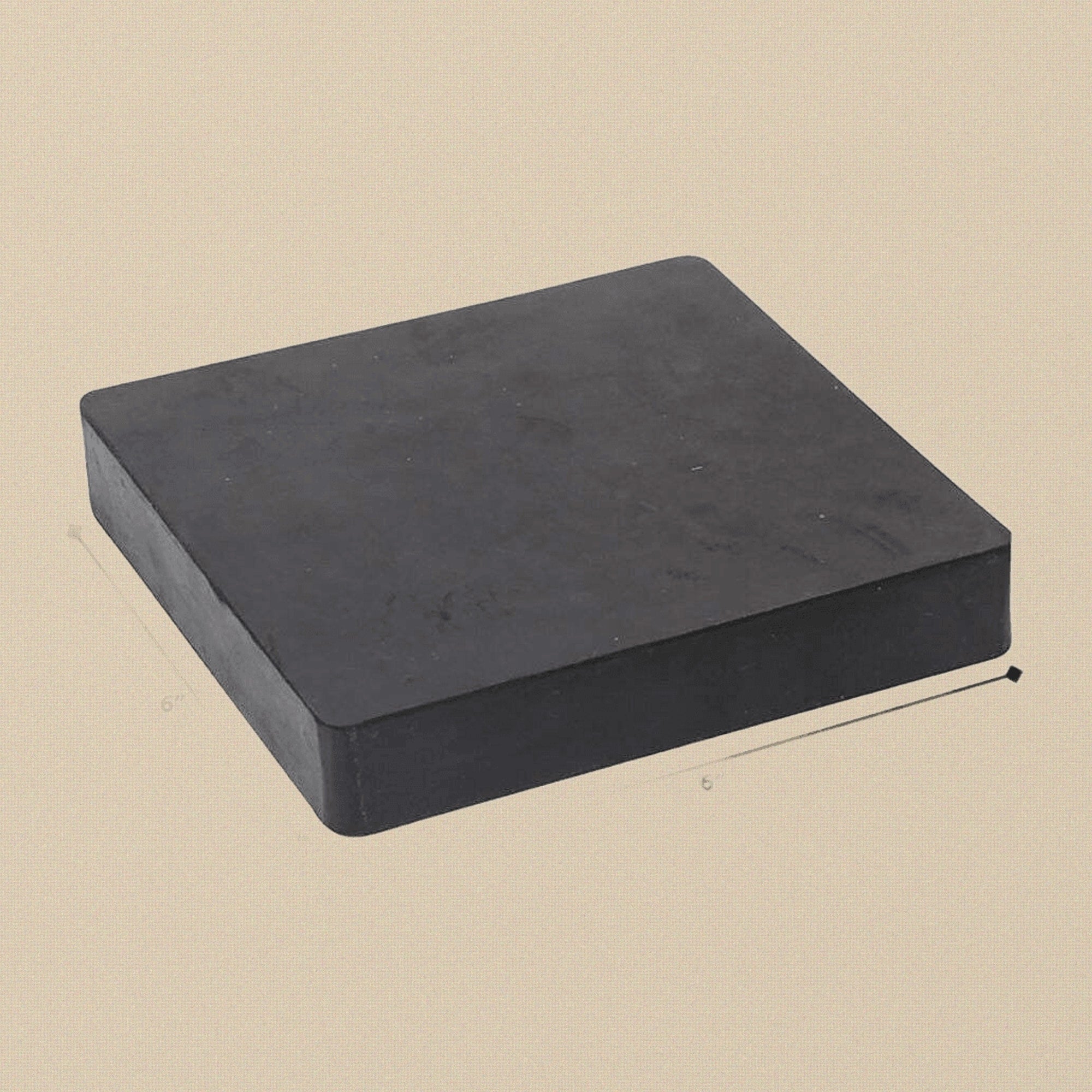 Heavy Duty Rubber Bench Block, 6 x 6 x 1 Inch, Black, Hammering Stamping Jewelry Metal Dapping Forming Tool | Jewellery Making Tools | Toolsmith Ltd UK
