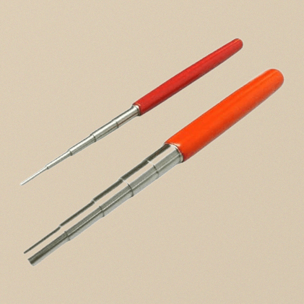 Wire Wrapping Steel Mandrels Set, Bead Working Tools, Jump Ring Making, Red Handle, 2-Piece | Jewellery Making Tools | Toolsmith Ltd UK