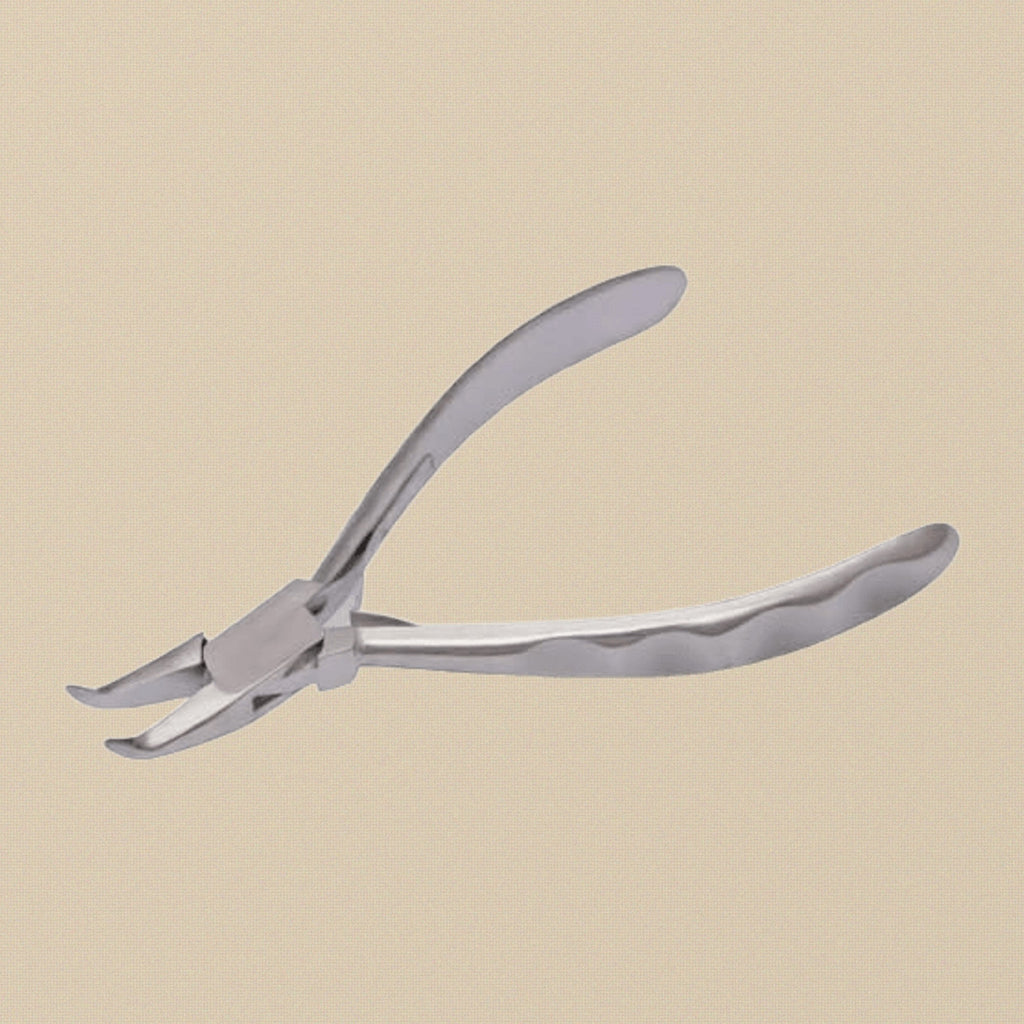 Design Handle Bent Chain Nose Pliers for Jewellery Making, Polished Stainless Steel, 5.5 Inch, Wire Crafts Tool | Jewellery Making Tools | Toolsmith Ltd UK