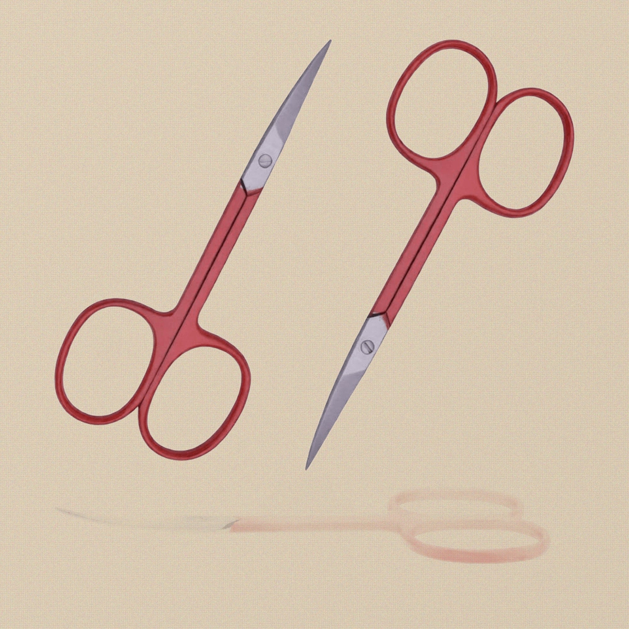 1 x Red Curved Scissors 3.5 Inch for Beading, Embroidery, Crafts, Manicure, Pedicure, Sewing | Beauty & Nail Tools | Toolsmith Ltd UK