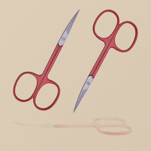 1 x Red Curved Scissors 3.5 Inch for Beading, Embroidery, Crafts, Manicure, Pedicure, Sewing | Beauty & Nail Tools | Toolsmith Ltd UK