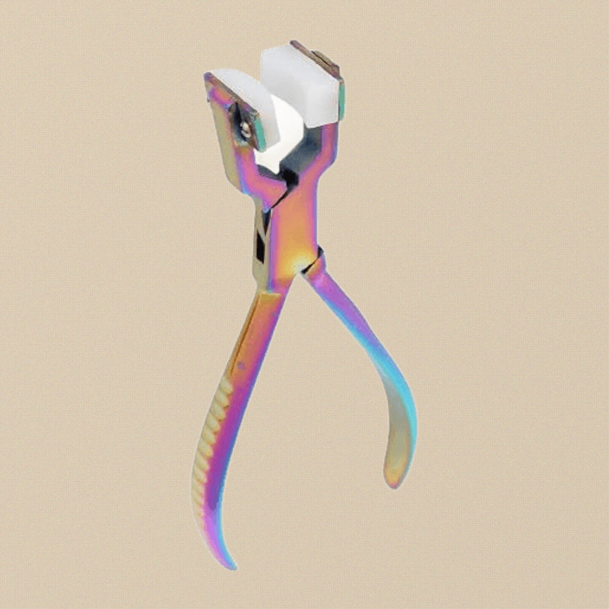 Rainbow Plasma Coated Pliers, Nylon Arc Jaws, Professional Watch Repair, Ring Bending and Bracelet Curving Tool, 150mm Length | Watch & Clock Tools | Toolsmith Ltd UK