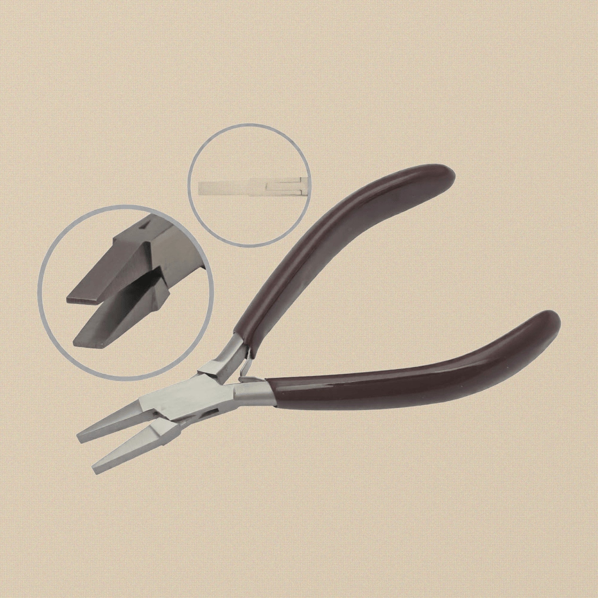 Ergonomic Comfort Flat Nose Pliers, 5.5 Inch, Stainless Steel with PVC Grips for Jewellery Crafts Making and Hobby | Jewellery Making Tools | Toolsmith Ltd UK