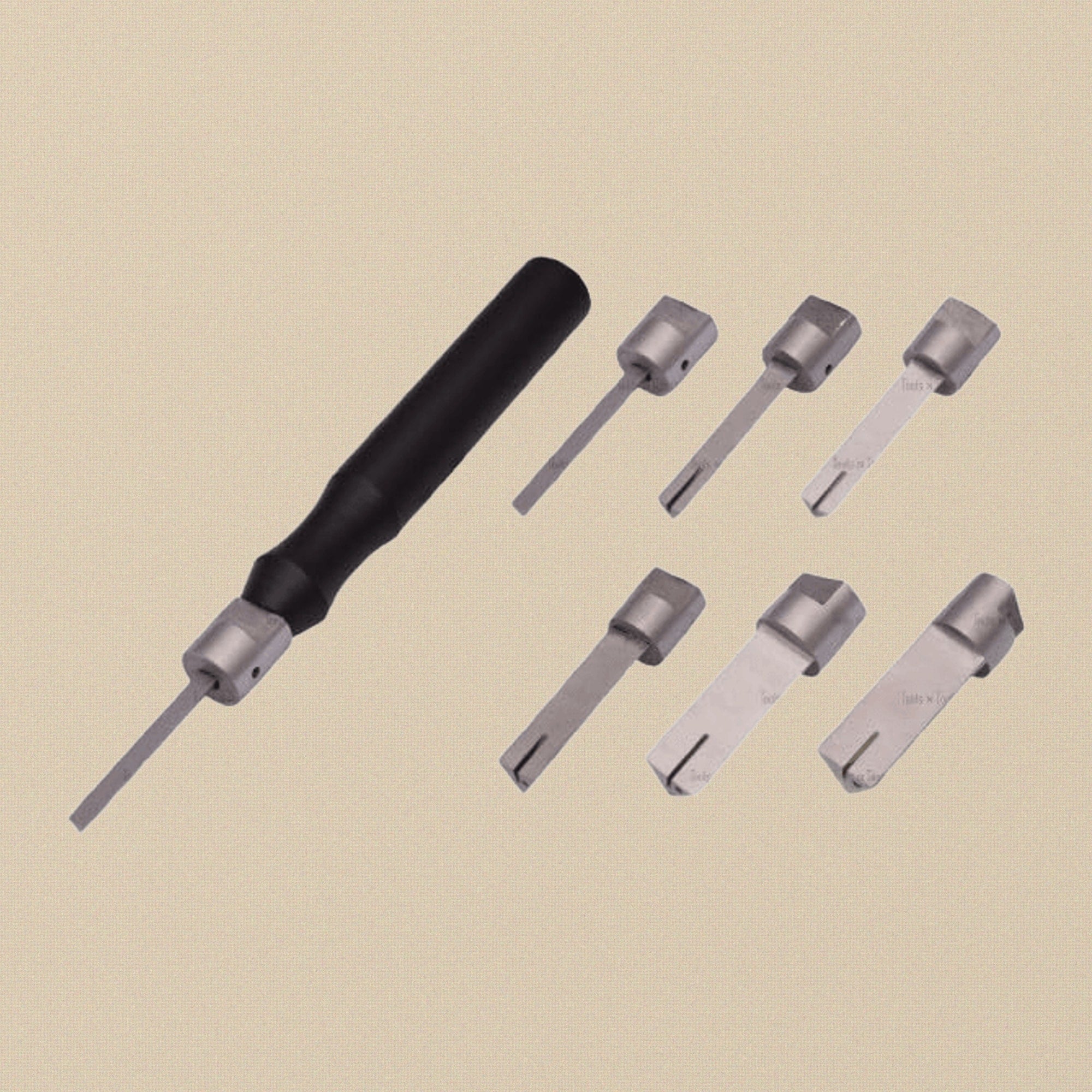 Mini Triangle Mandrel Set with Handle, 6 Sizes 4-14 mm, for Jewellery and Jump Ring Making, Wire Wrapping Looping etc | Jewellery Making Tools | Toolsmith Ltd UK