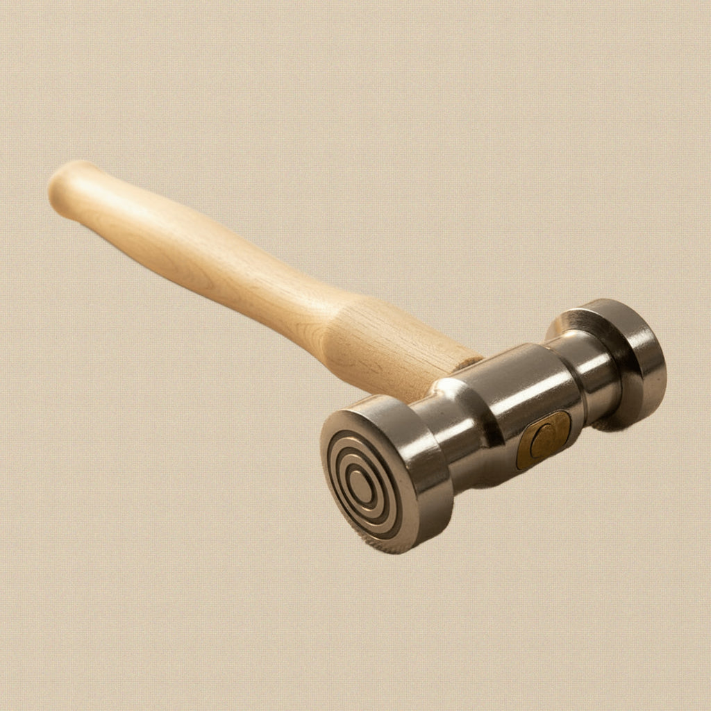 Metalworking Hammer with Bullseye Pattern, Round Texturing Head, Jewellery Making Tool | Jewellery Making Tools | Toolsmith Ltd UK