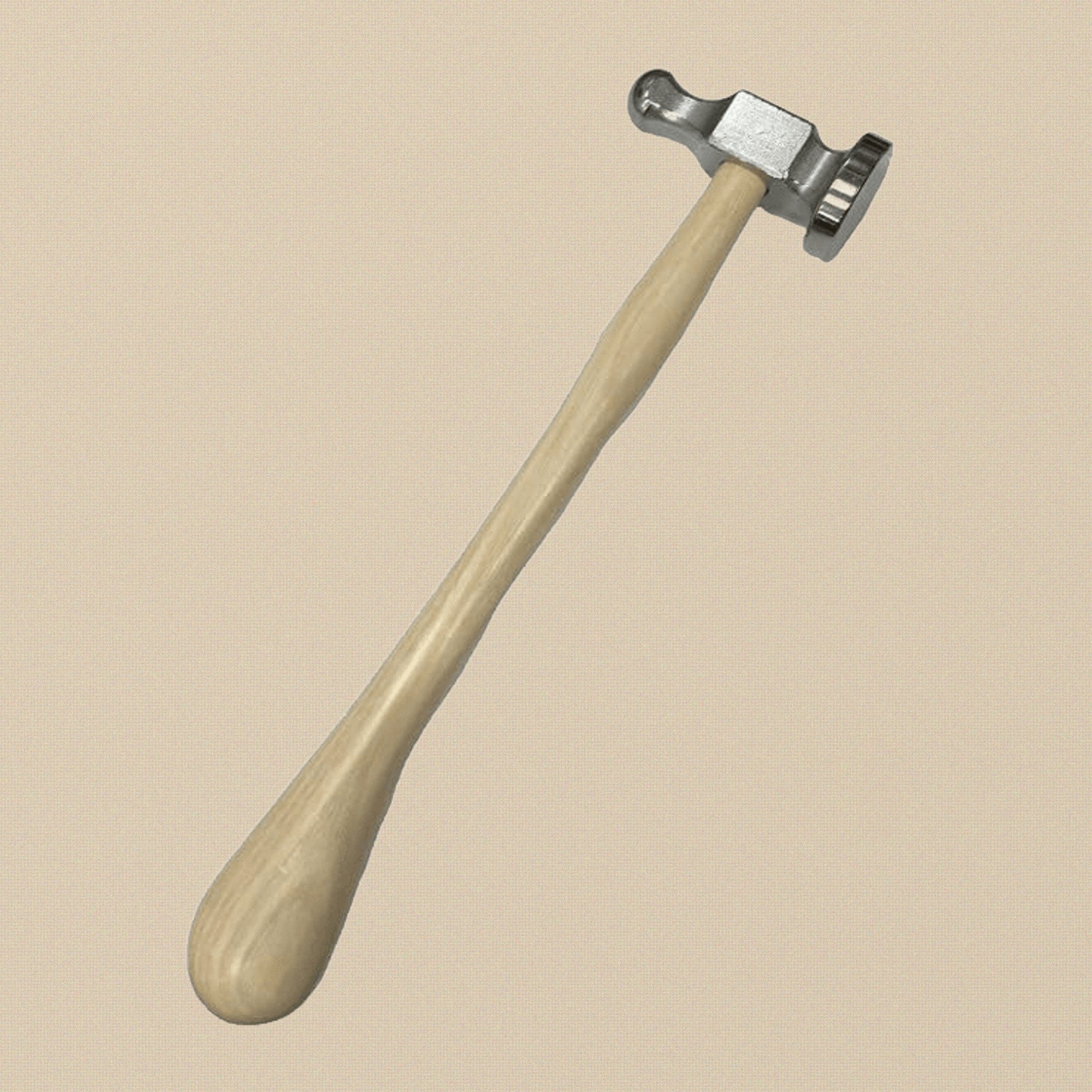 Chasing Hammer Jewellery Tool, 28mm Flat Face, Wood Handle, Repousse Silversmith Hammer, 1.10 Inch | Jewellery Making Tools | Toolsmith Ltd UK