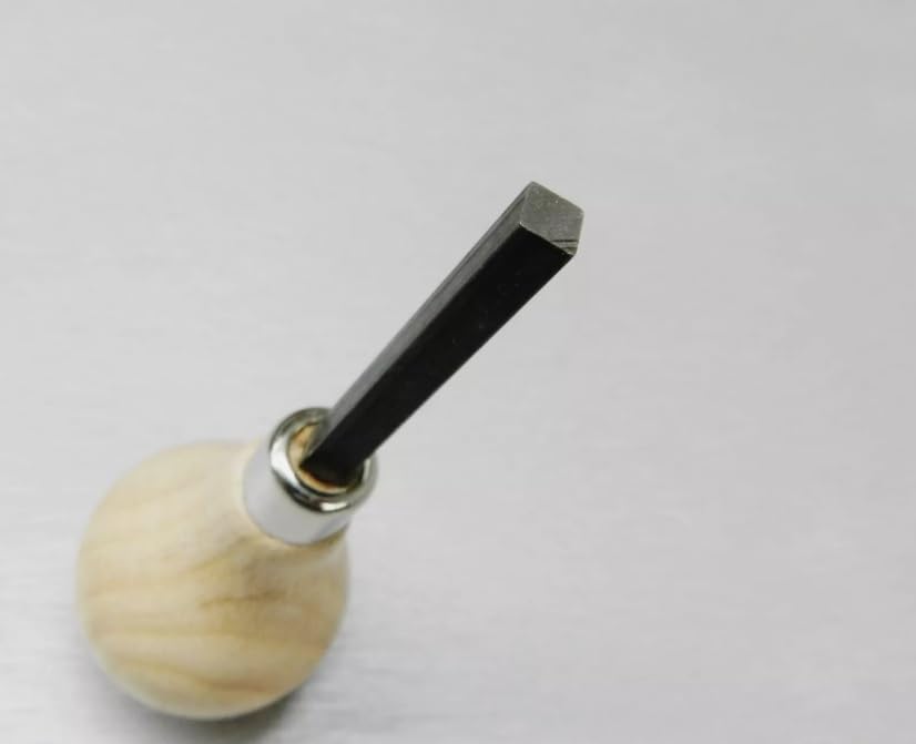 Professional Jewellers Stone Setting Prong Pusher Tool, Square Steel Face, Wooden Handle | Jewellery Making Tools | Toolsmith Ltd UK