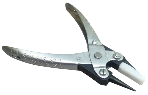 Professional Parallel Action Round and Flat Nose Pliers, Silver Metal with Nylon Jaws, Precision Jewellery Making and Crafts Tool with Replaceable Tips, 5.5-Inch | Jewellery Making Tools | Toolsmith Ltd UK