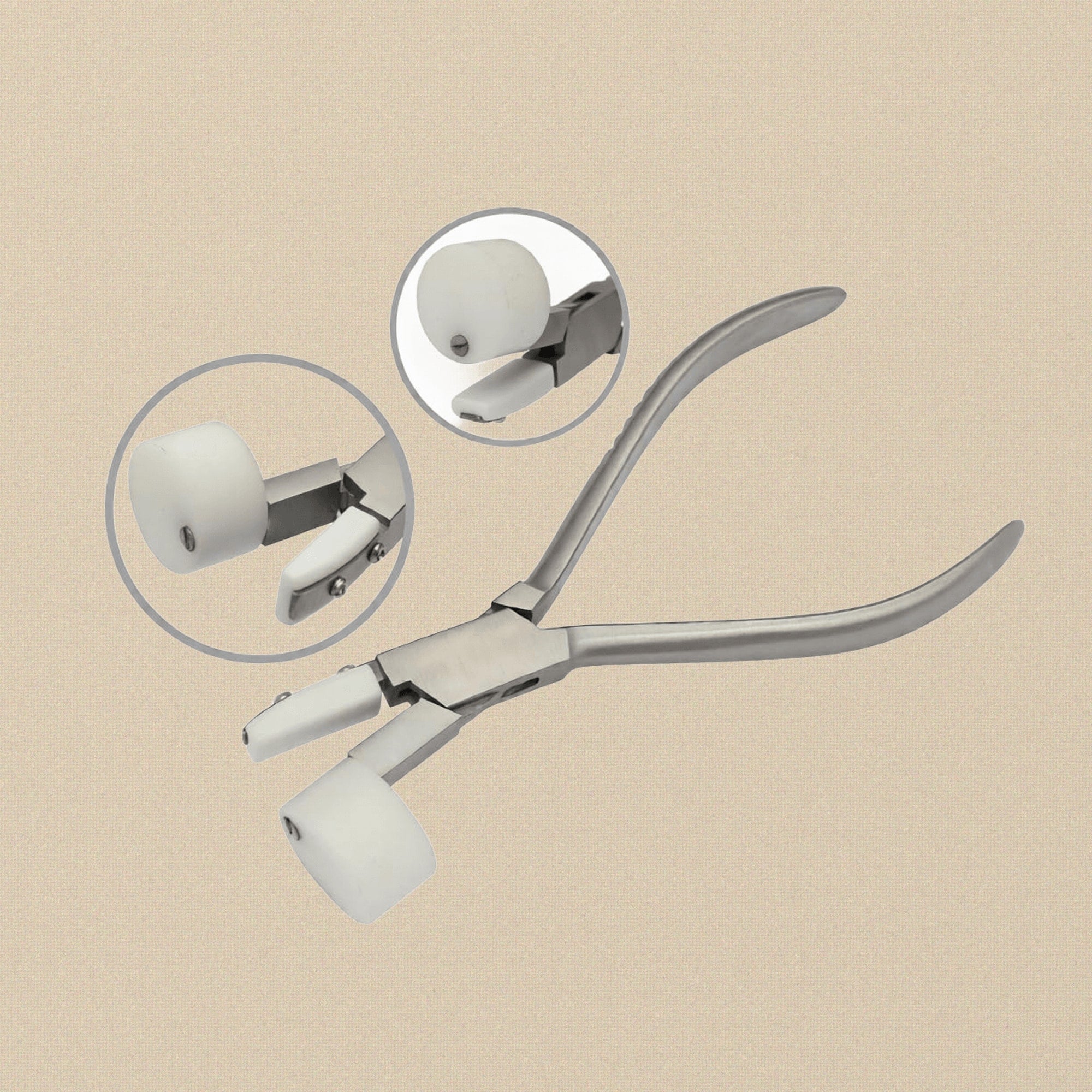 Optical Bending and Shaping Pliers with Nylon Jaws, Stainless Steel, for Cold Bending Temple Ends, 140mm | Jewellery Making Tools | Toolsmith Ltd UK