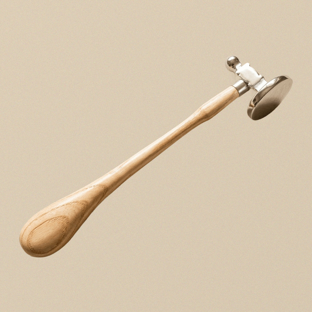 Premium Chasing Hammer with Bowed Face, 45mm Dome Head, 1.75" Diameter, Wood Handle, for Jewellery Making | Jewellery Making Tools | Toolsmith Ltd UK