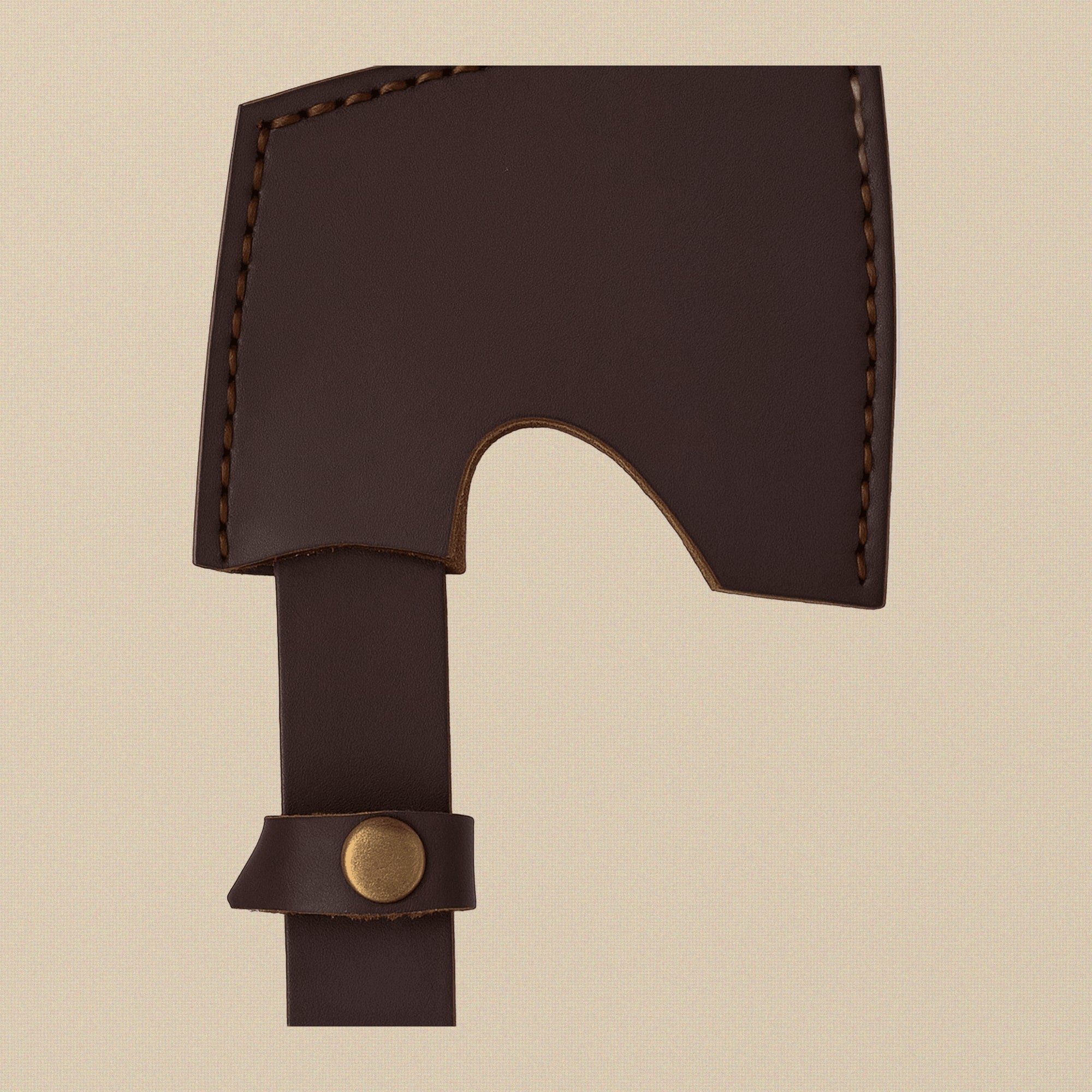 Hand-Forged Damascus Steel Axe, 21.7 cm, with Wood Handle and Leather Sheath | Axes | Toolsmith Ltd UK