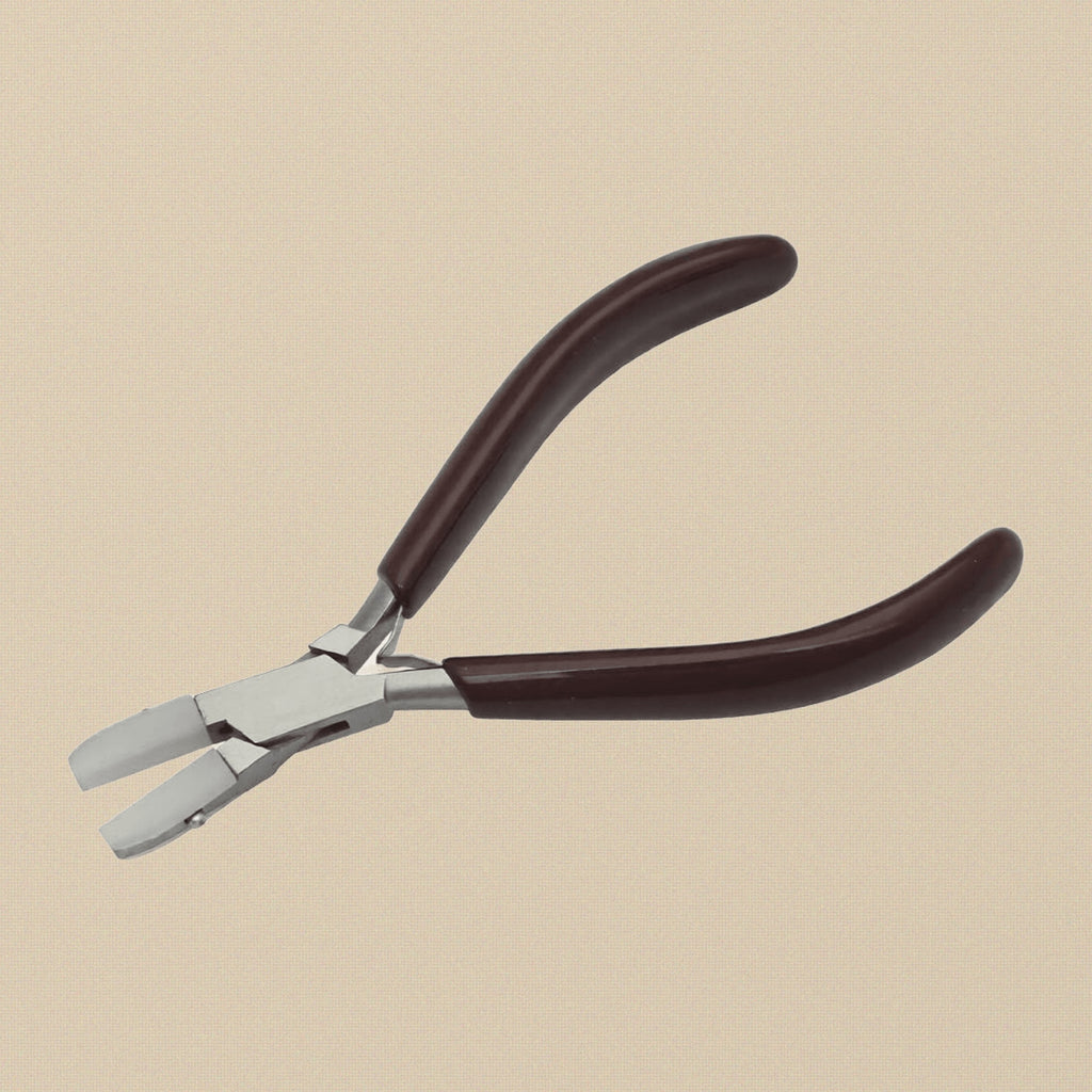 Ergonomic Comfort Nylon Flat Nose Pliers, 5.5 Inch, Stainless Steel with PVC Grips for Jewellery Crafts Making and Hobby | Jewellery Making Tools | Toolsmith Ltd UK