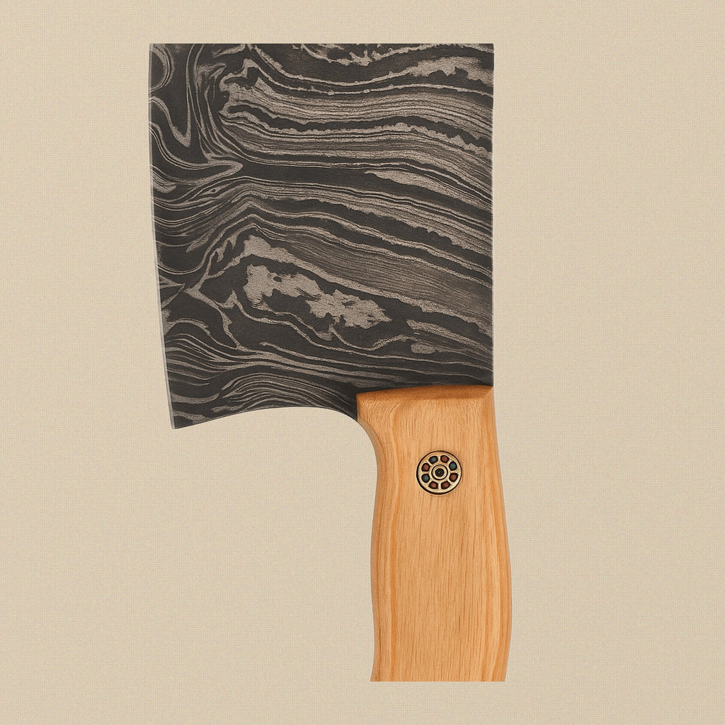 Damascus Steel Axe, 246+ Layers, with Exotic Wood Handle and Leather Sheath | Axe | Toolsmith Ltd UK