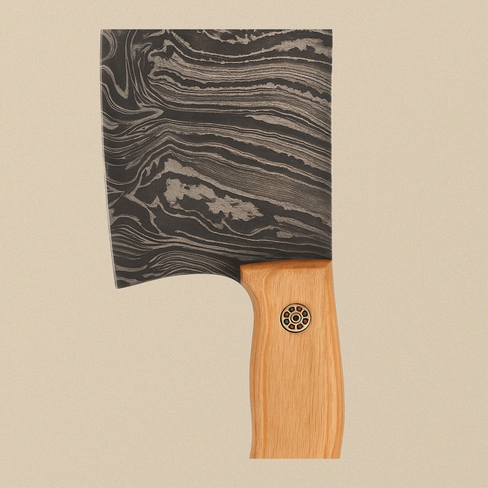 Damascus Steel Axe, 246+ Layers, with Exotic Wood Handle and Leather Sheath | Axe | Toolsmith Ltd UK