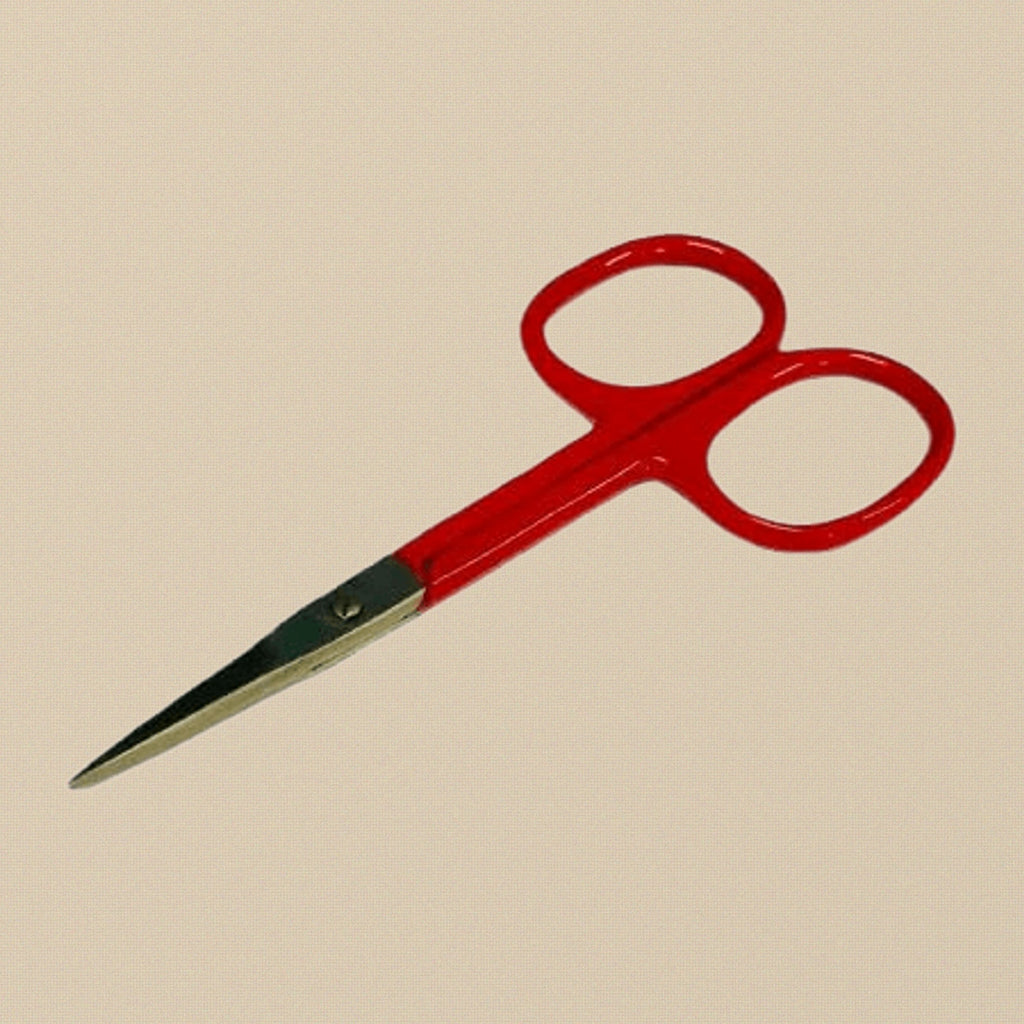 Red Straight Scissors, 3.5 Inch, Stainless Steel Blades, for Beading, Embroidery, Crafts, Manicure, Pedicure, Sewing | Beauty & Nail Tools | Toolsmith Ltd UK