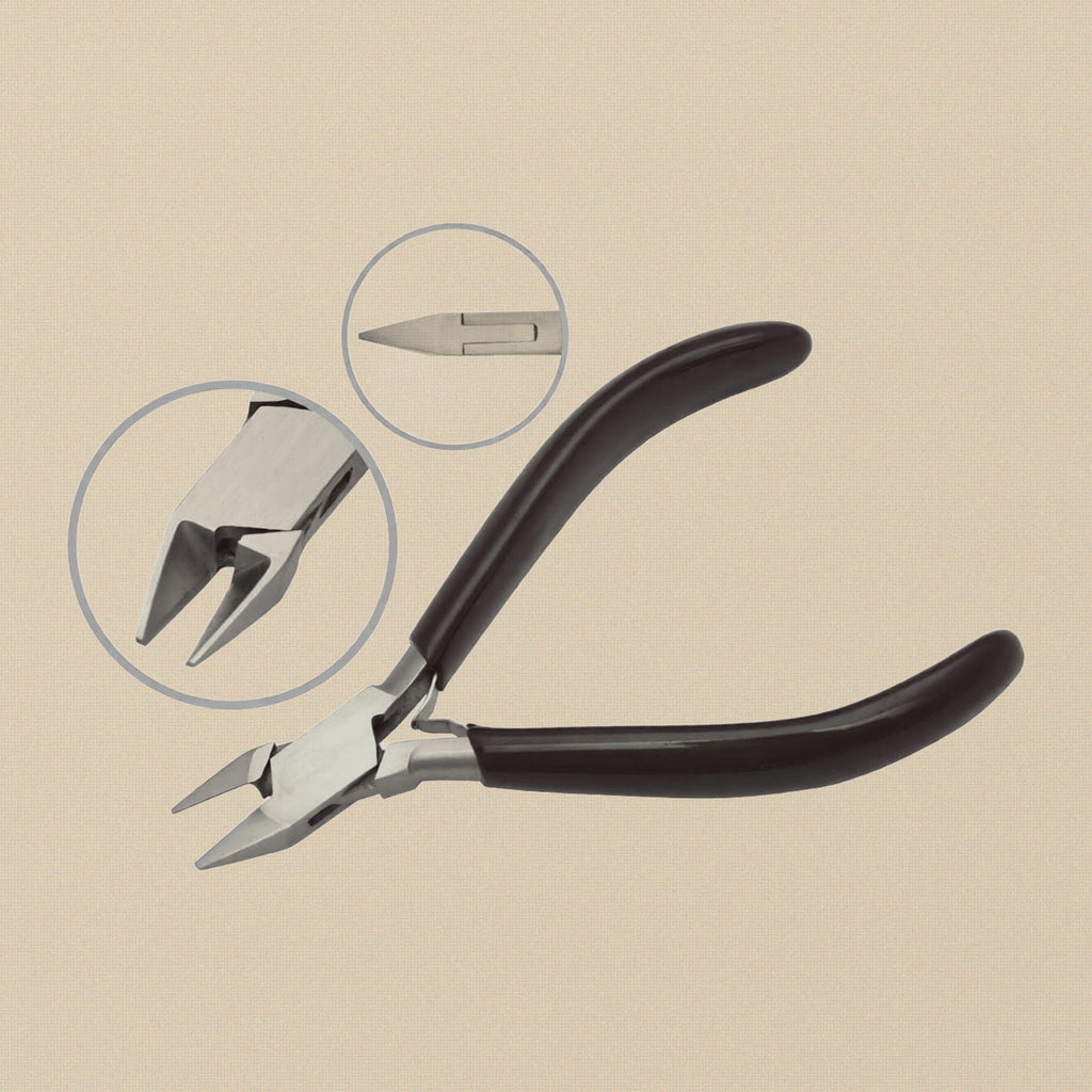 Ergonomic Comfort Semi Flush Cutter Pliers, 5.5 Inch, Stainless Steel with PVC Grips for Jewellery Crafts Making and Hobby | Jewellery Making Tools | Toolsmith Ltd UK