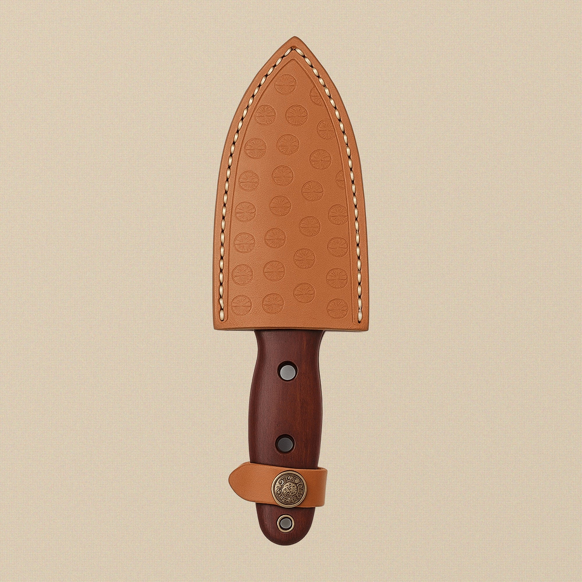 Fixed Blade Dagger with 114mm Damascus Steel Blade and Red Micarta Handle | Fixed Blade Knife | Toolsmith Ltd UK