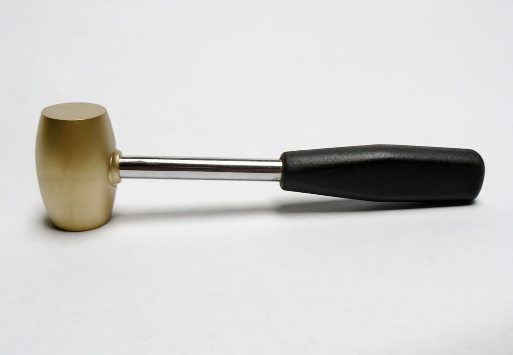 Heavy Duty Brass Hammer Mallet with Steel Handle, 2 LB, Jewellers Silversmith Dapping Tool | Jewellery Making Tools | Toolsmith Ltd UK