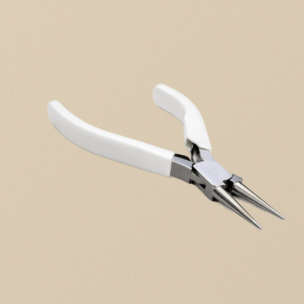 Round Nose Pliers, 120mm, White Molded Handles, Jewellery Making Tool for Hobby Wire Work | Jewellery Making Tools | Toolsmith Ltd UK