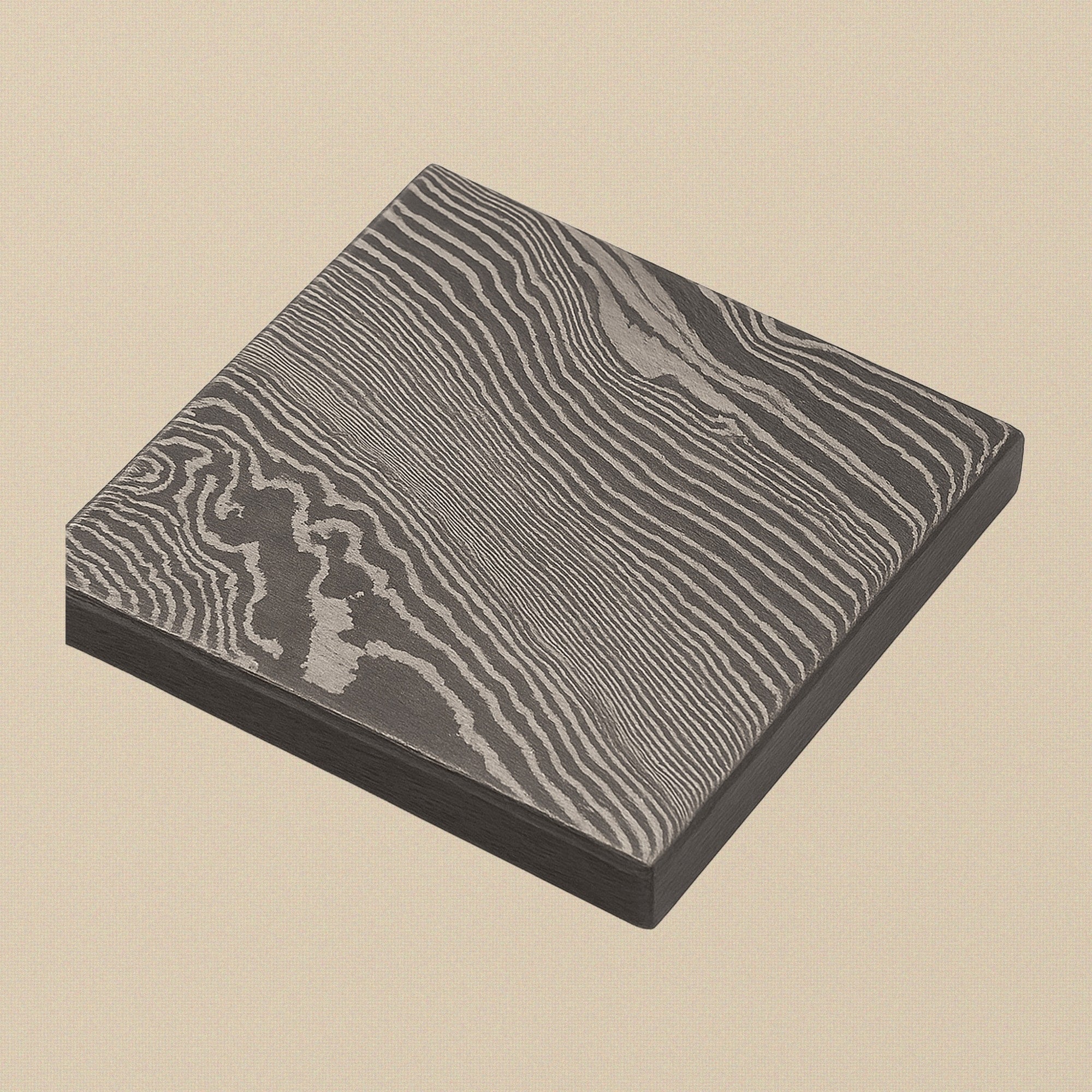 Damascus Steel Blank, 25mm Square, 4mm Thick, Forged from 1095 & 15N20 Steel | Metal Stock | Toolsmith Ltd UK