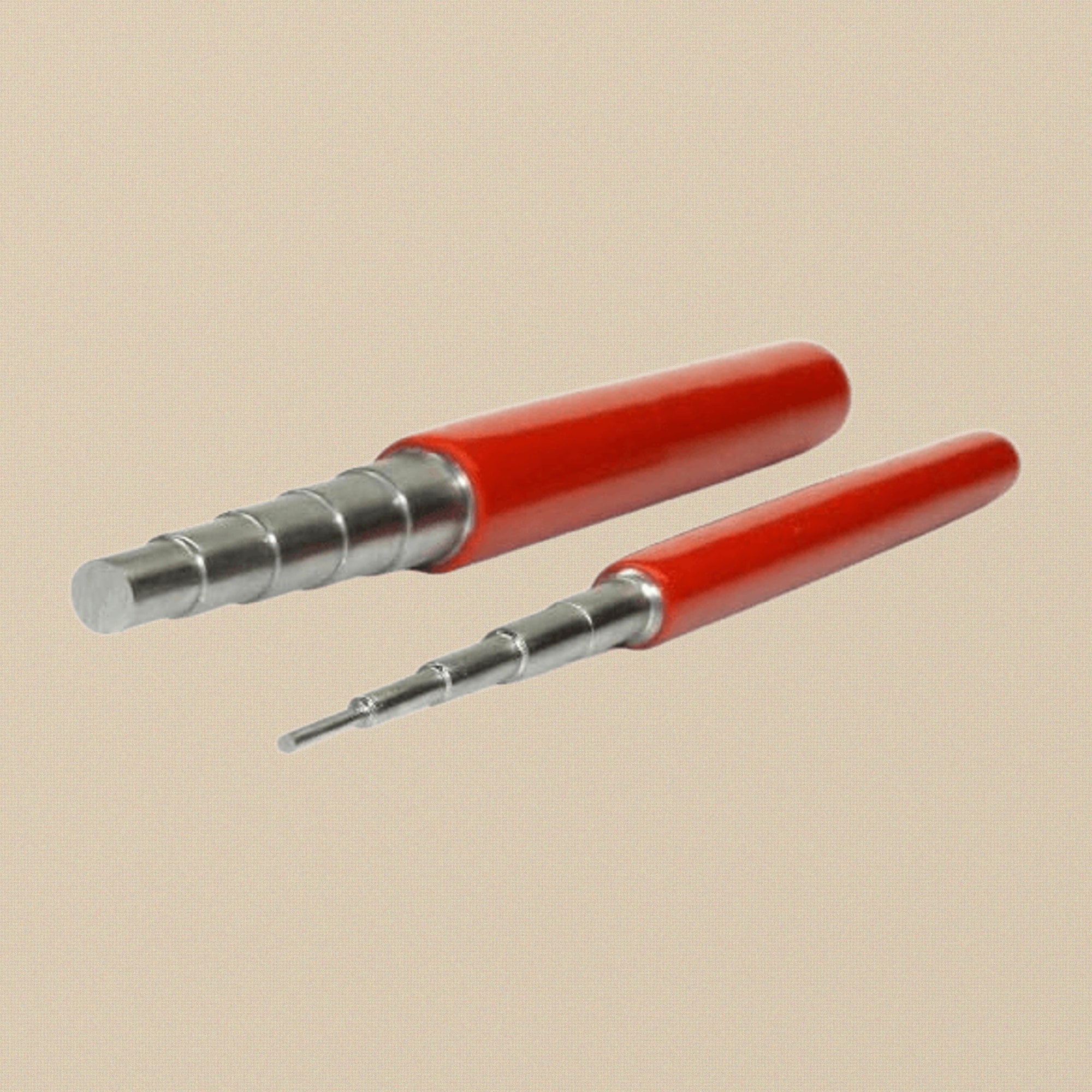 Wire Wrapping Steel Mandrels Set, Bead Working Tools, Jump Ring Making, Red Handle, 2-Piece | Jewellery Making Tools | Toolsmith Ltd UK