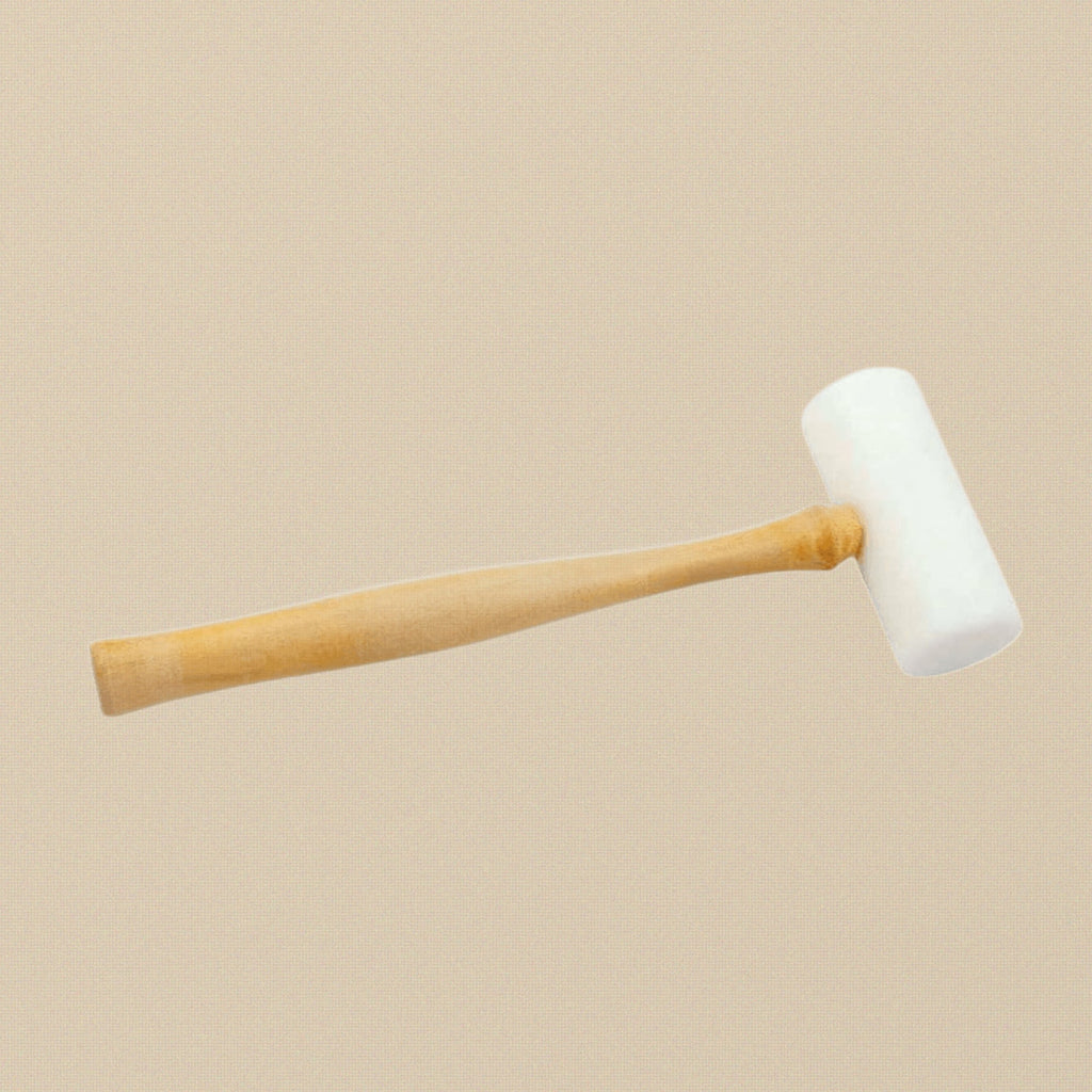 Dead Blow Teflon Jewellery Hammer, 44 x 98 mm Head, Wooden Handle, Forming and Shaping Mallet | Jewellery Making Tools | Toolsmith Ltd UK