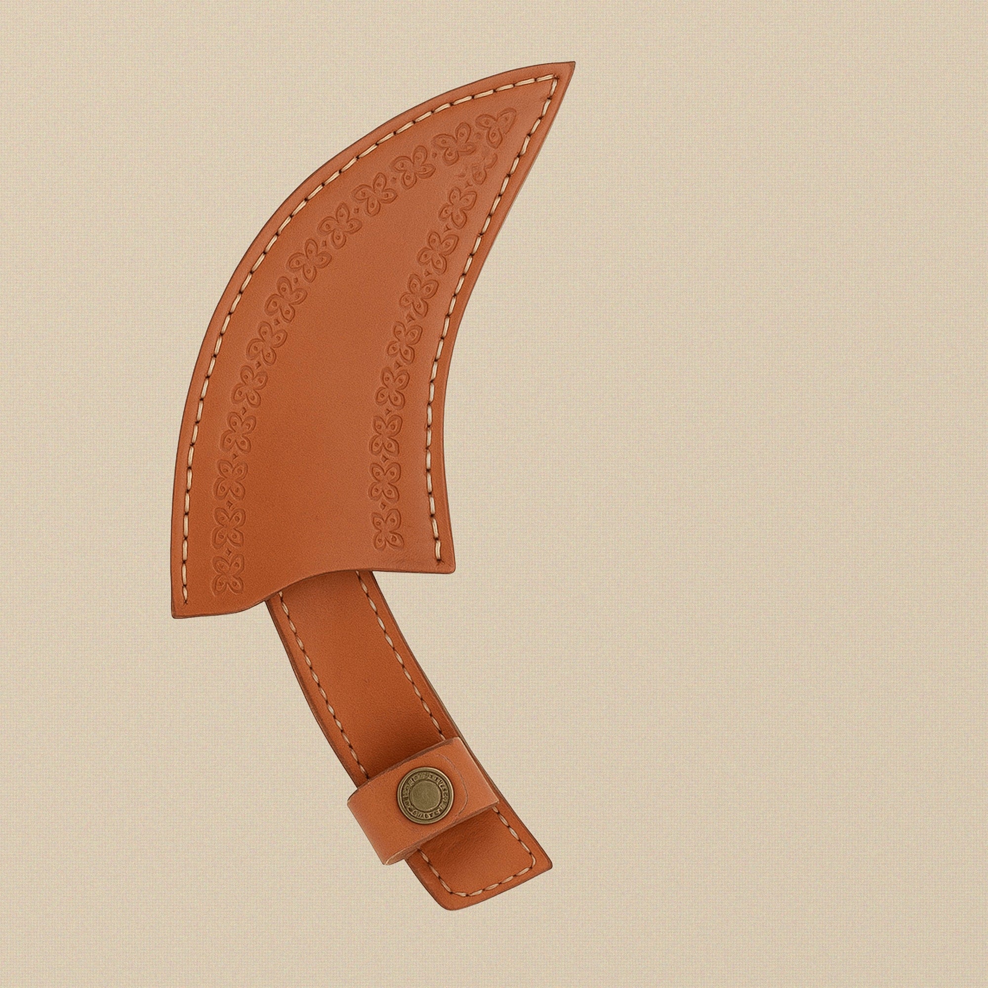 Hand-Forged Karambit Knife in Raindrop Damascus Steel with Red Deer Stag Handle | Knife | Toolsmith Ltd UK