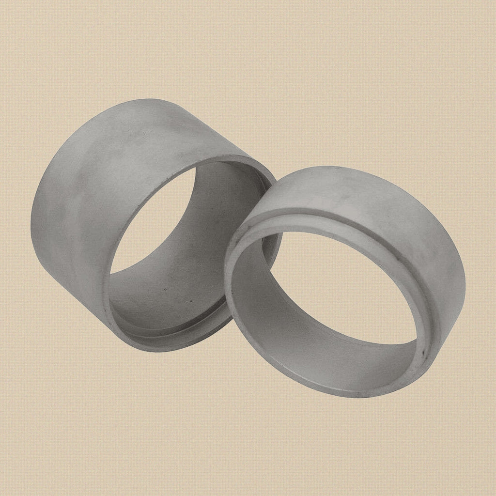 60mm x 60mm Aluminium Sand Casting Mould Rings, 2-Part Set for Delft Clay and Petrobond | Jewellery Making Tools | Toolsmith Ltd UK