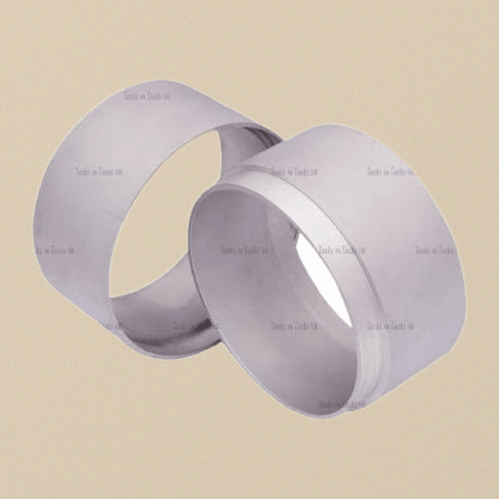 100mm x 100mm Aluminium Sand Casting Mould Rings, 2-Part Set, for Delft Clay and Peterobond | Jewellery Making Tools | Toolsmith Ltd UK