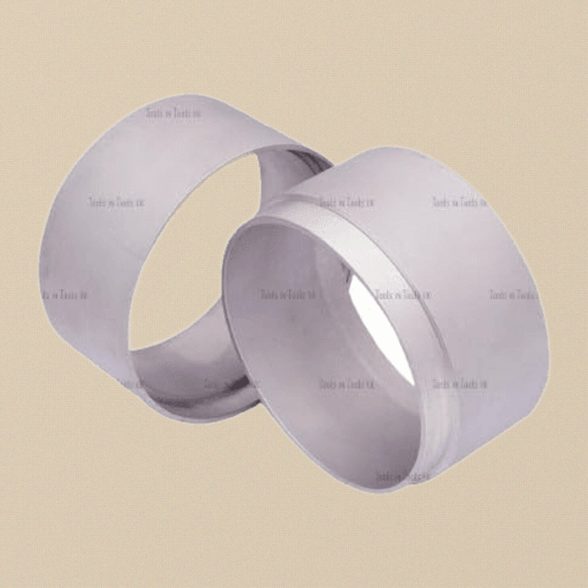 100mm x 100mm Aluminium Sand Casting Mould Rings, 2-Part Set, for Delft Clay and Peterobond | Jewellery Making Tools | Toolsmith Ltd UK