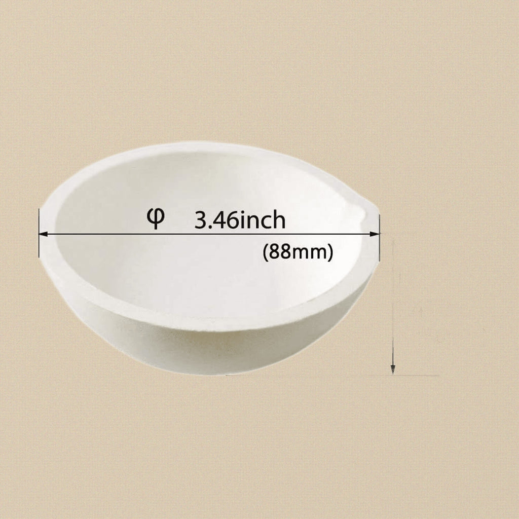 Ceramic Crucible Dish, Fused Silica Material, 250 Grams, 3" Diameter, High Temperature Heat Resistant for Melting Casting Gold Silver Copper | Jewellery Making Tools | Toolsmith Ltd UK