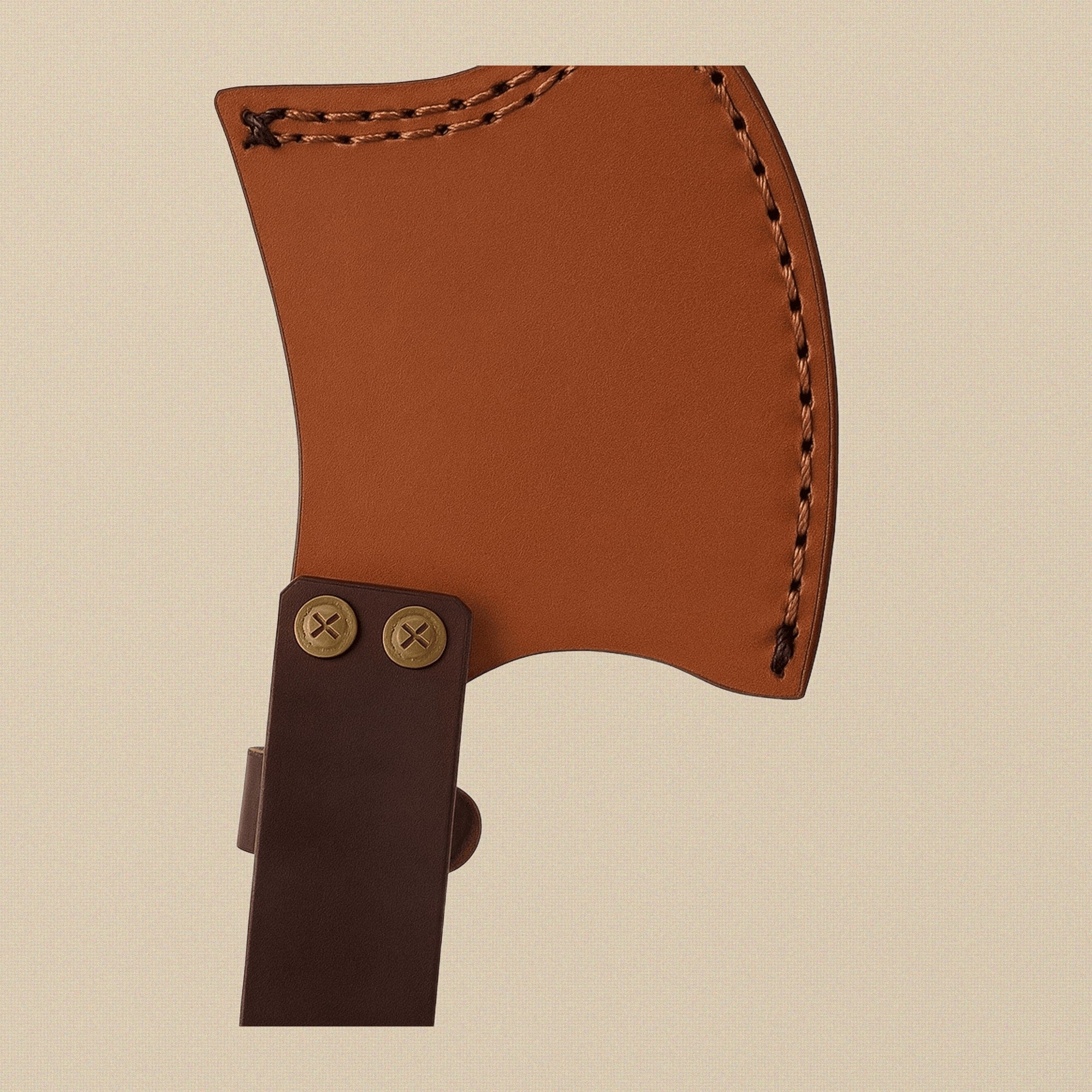 Mini Damascus Steel Axe, 7-inch, with Wood and Brass Handle and Leather Sheath | Axe | Toolsmith Ltd UK