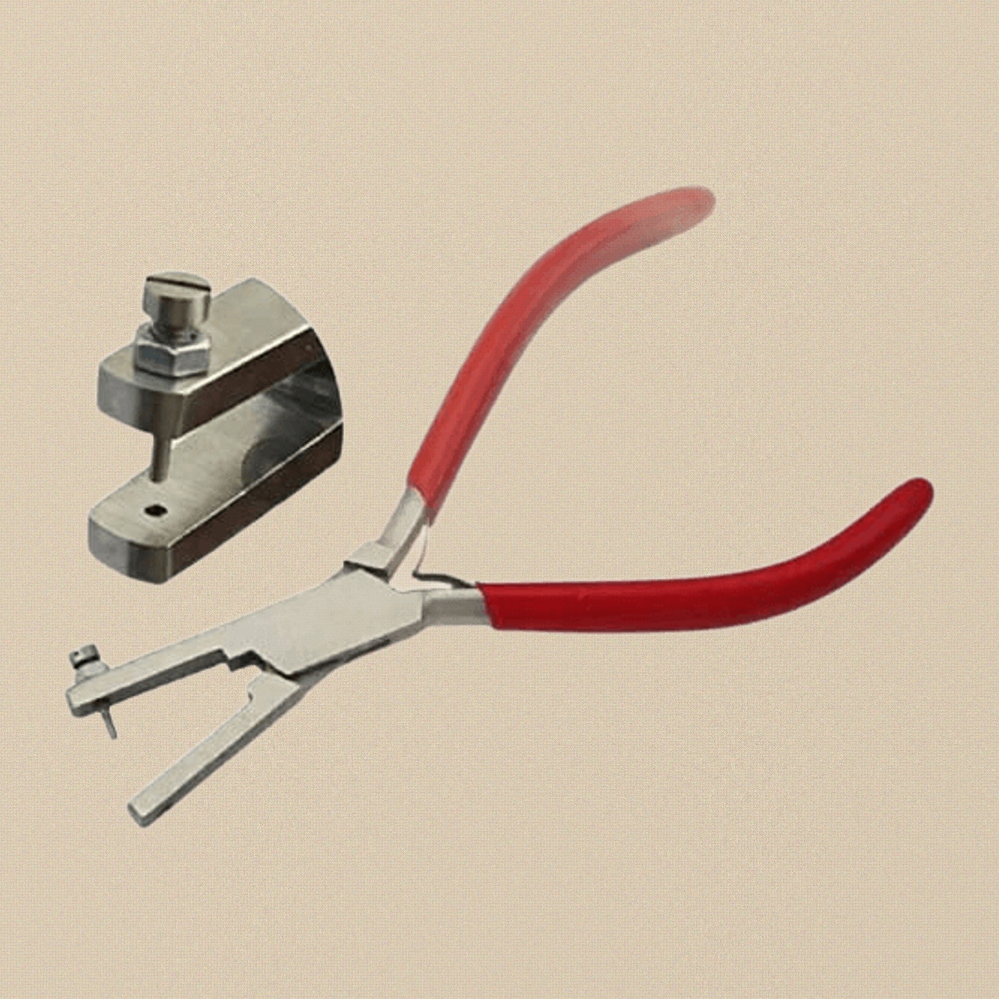 Metal Punch Hole Pliers for Soft Metals Plastics and Leather, 1.5mm, Tool Steel, Ergonomic Rubber Coated Handle | Jewellery Making Tools | Toolsmith Ltd UK