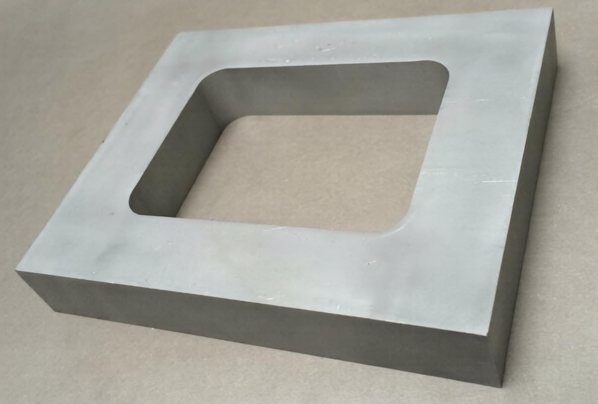 Aluminum Mould Frame Single Cavity, Rubber Vulcanizer for Jewellery Making, 5/8 Inch Thick, 4 x 4-7/8 Inch | Jewellery Making Tools | Toolsmith Ltd UK